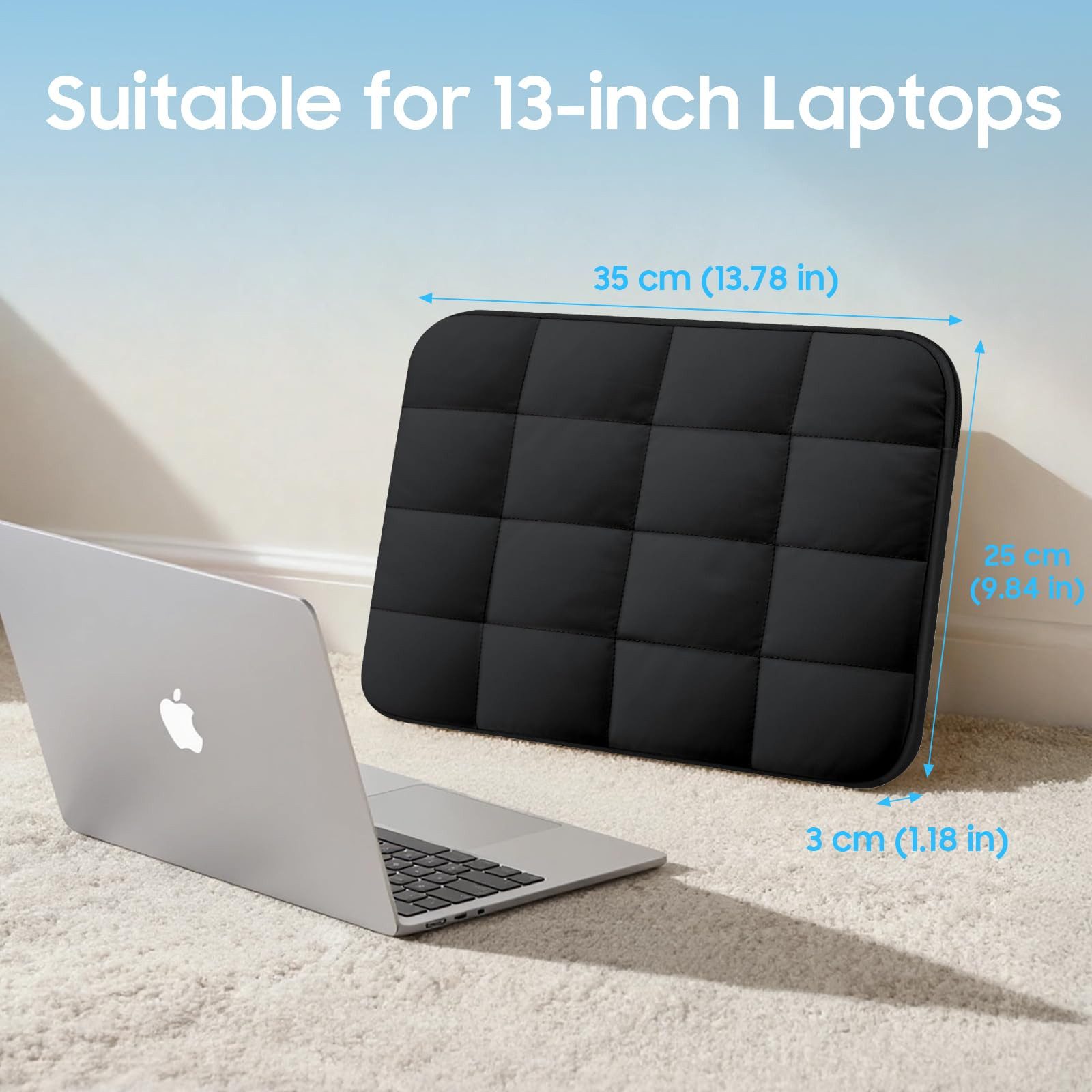 Fintie Laptop-Hülle 13 Zoll Laptop Tasche für MacBook Air 13.6 2025-2022, Macbook Neo 2026, MacBook Air 13 2020-2018, MacBook Pro 13 2022-2016, 13‘’ iPad Pro/Air
