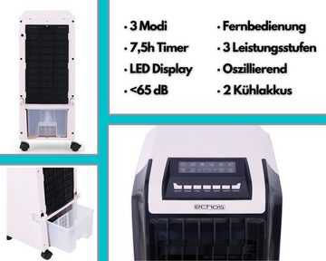 echos Ventilatorkombigerät Aircooler Eco-116, Fernbedienung, 7.5h Timer, Oszillierend, 6.5 Liter Wassertank