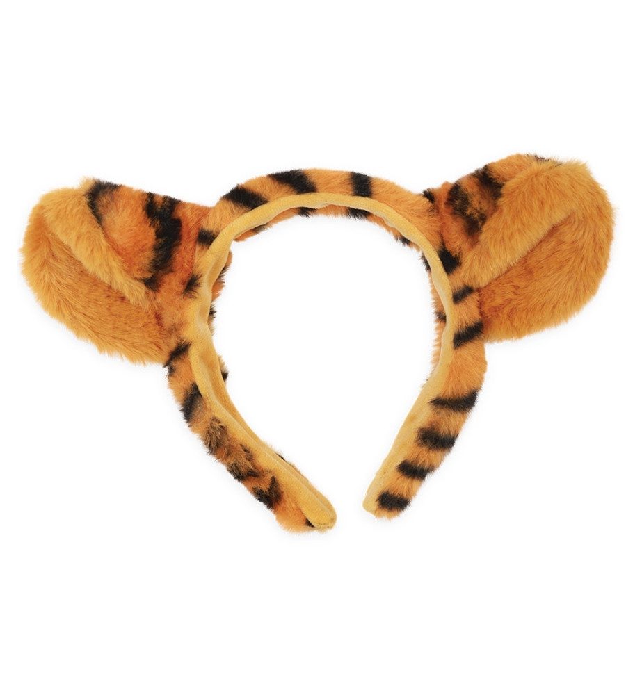 Fries Haarreif Haarreif Tiger mit Plüsch Ohren Halloween Karneval Fasching Cosplay, 1-tlg., Mit Plüschohren