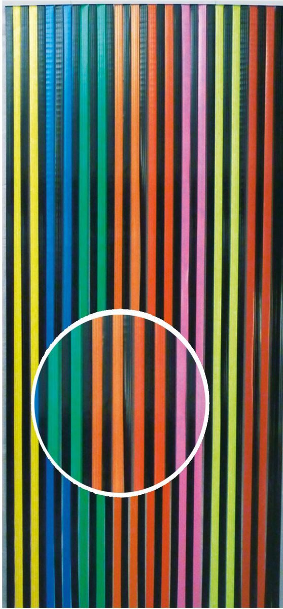 CONACORD Insektenschutz-Vorhang Decona Türvorhang Streifenvorhang multicolor, 90 x 200 cm, Polyethylen - hohe Stranganzahl