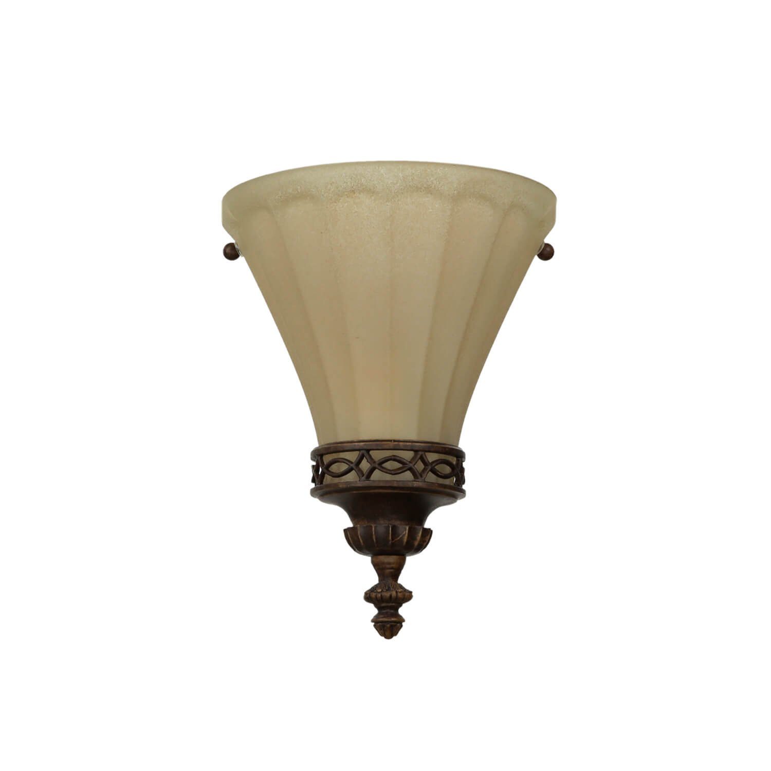 Licht-Erlebnisse Wandleuchte ANABELL 1, ohne Leuchtmittel, Wandlampe Braun Landhaus Lampe Blendarm