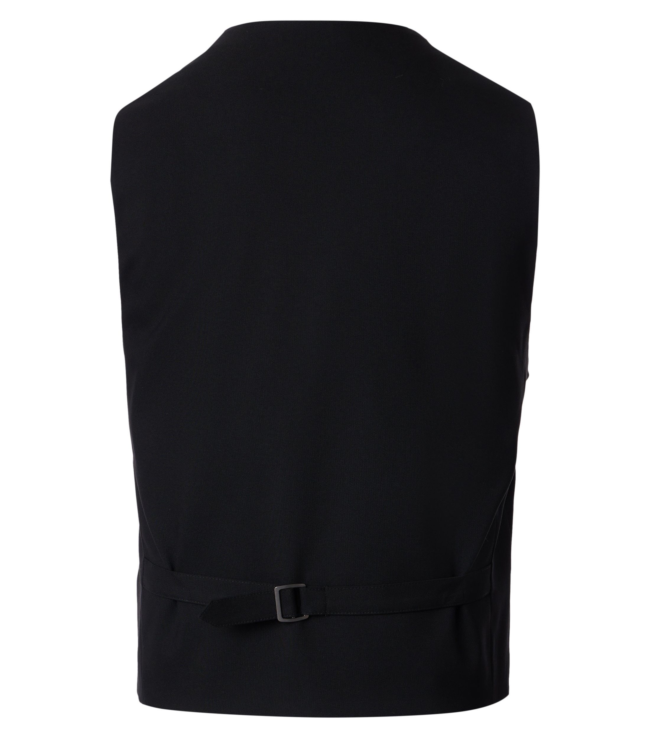 VENTI Anzugweste VENTI Herren Anzugweste FORMAL V-Neck Polyestermix Schwarz – Bild 2 von 4