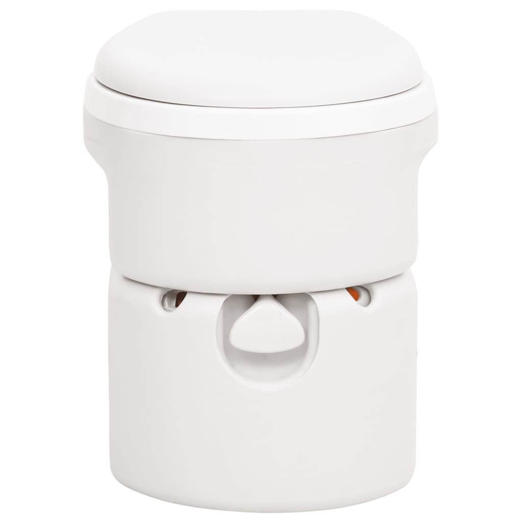 vidaXL Campingtoilette Camping-Einbautoilette Weiß 24+17 L HDPE & PP