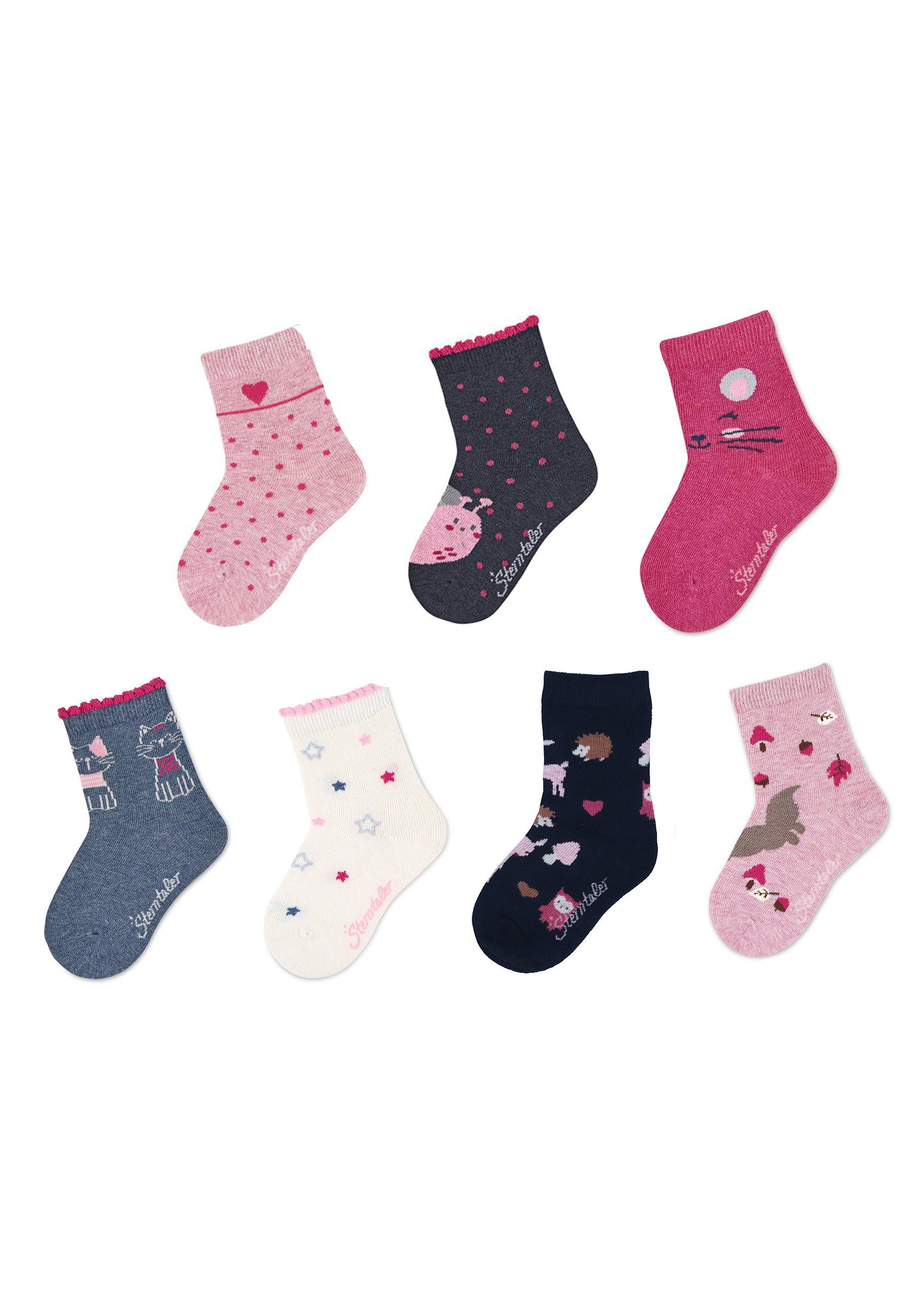 Sterntaler Calze Bambini E Ragazzi Uni - 85% Cotone, Morbide, Elastico Comodo, Lavabili In Lavatrice, Colori Uniti - 6