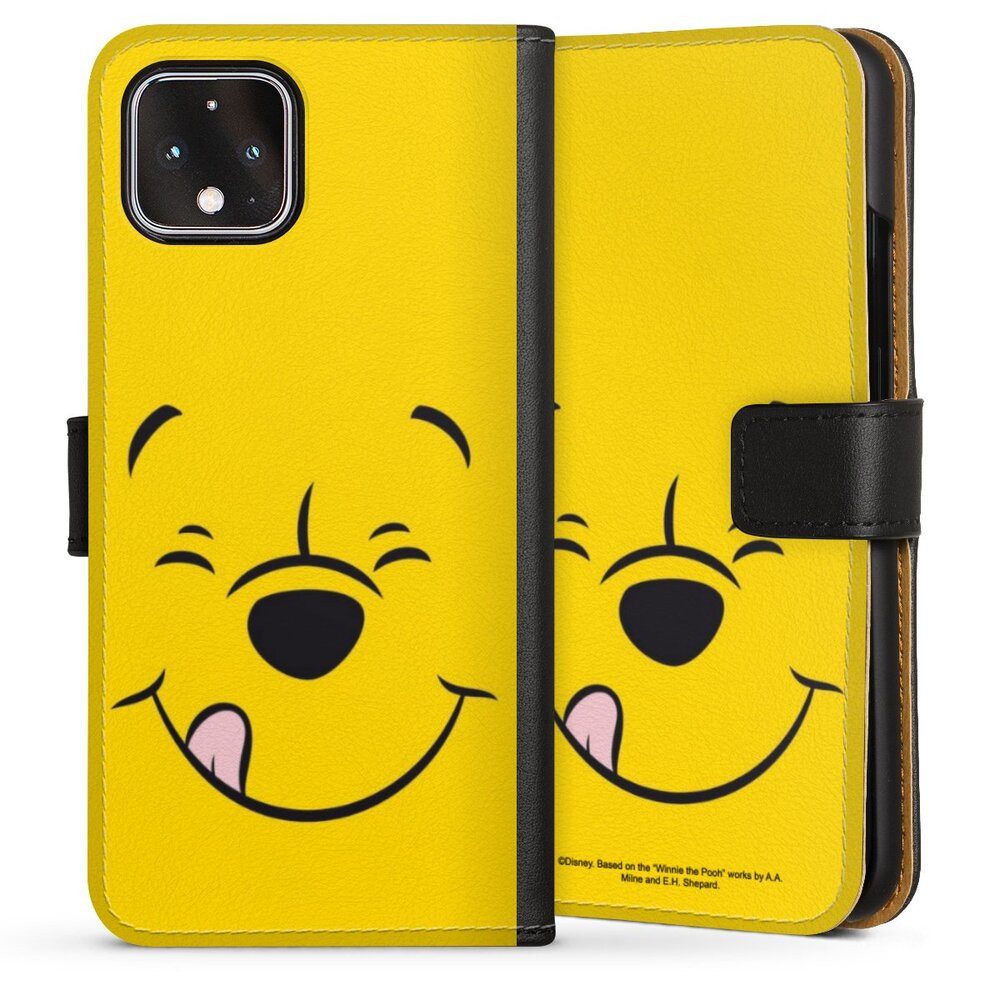 DeinDesign Handyhülle Winnie Puuh Offizielles Lizenzprodukt Disney Puuh Closeup, Google Pixel 4 Hülle Flip Case Klapphülle Handytasche Leder