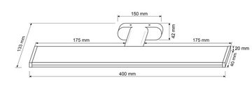 SEBSON Spiegelleuchte LED Spiegelleuchte 40cm IP44, Wandmontage, 8W 600lm neutralweiß