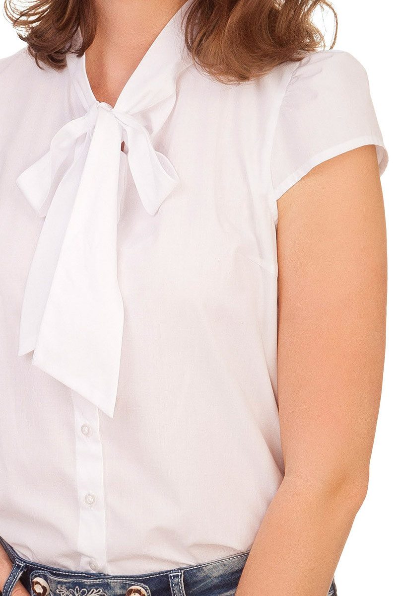 Melega Trachtenbluse Trachtenbluse - TRIXI - weiß
