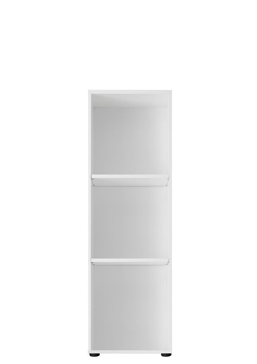 möbelando Regal Christian, 2x Praktisches Baby Wickelkommode Unterstellregal - Stauraumerweiterung für den Wickeltisch in weiß - 37 x 89 x 32 cm (B/H/T)