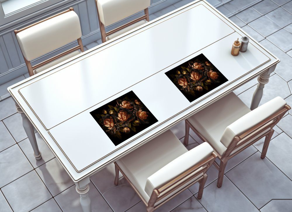 raxxa Platzset "Düstere barocke Eleganz: Blumige Arrangements im Vintage-Stil", (Set, 4-St., Platzdecken)