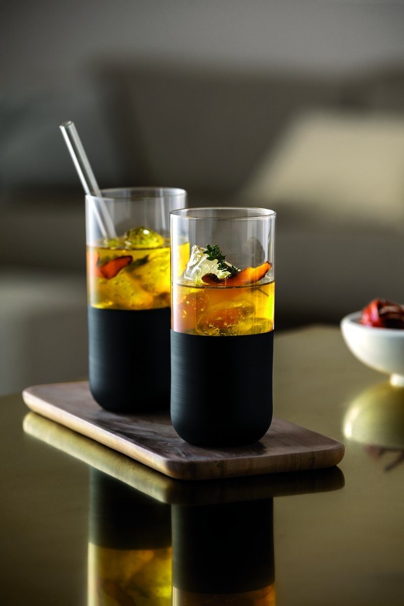 Villeroy & Boch Gläser-Set Manufacture Rock Longdrinkbecher Set 4tlg., Kristallglas