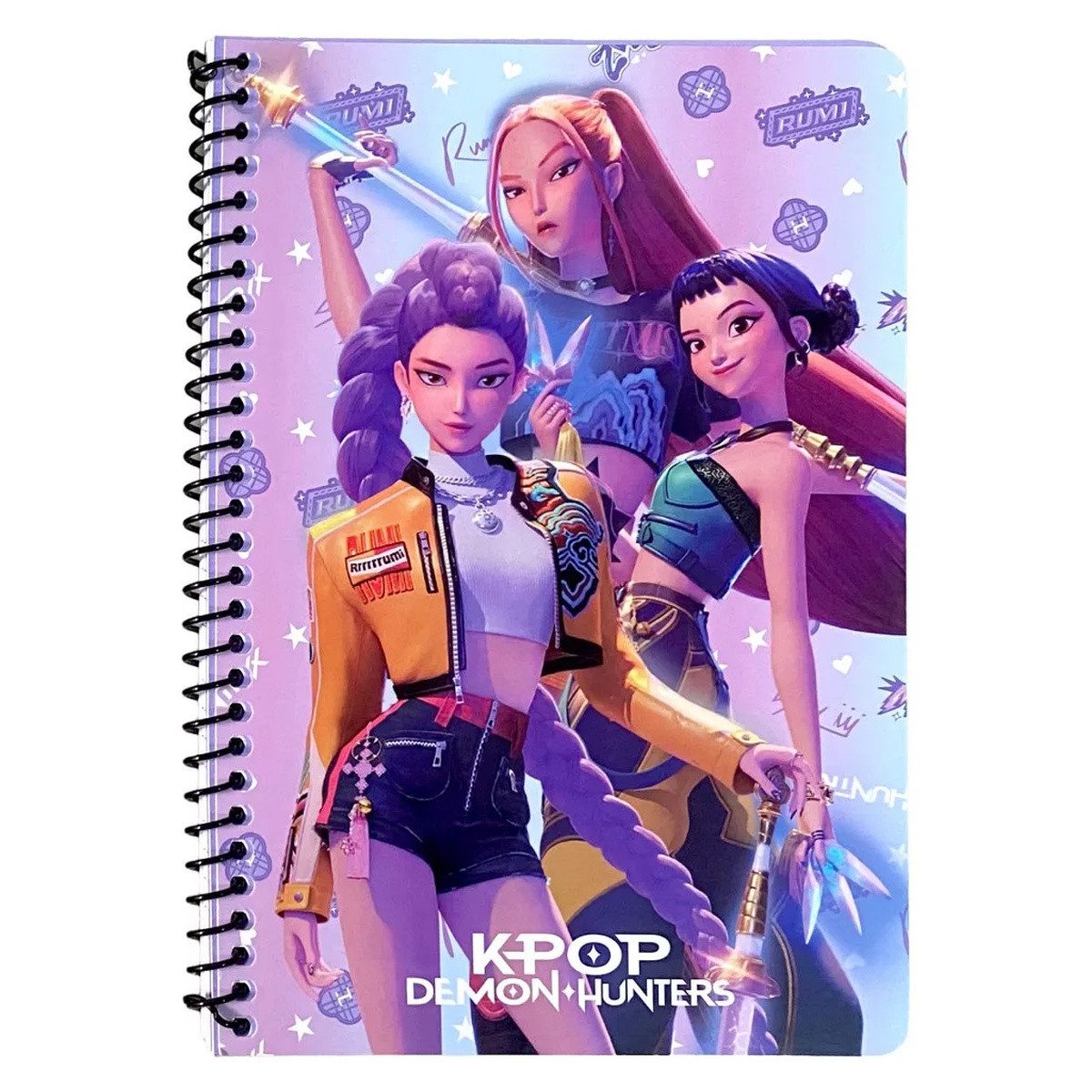 K-Pop Demon Hunters Notizbuch K-pop Demon Hunters Warrior Trio B/5 linierter Spiralblock mit 70