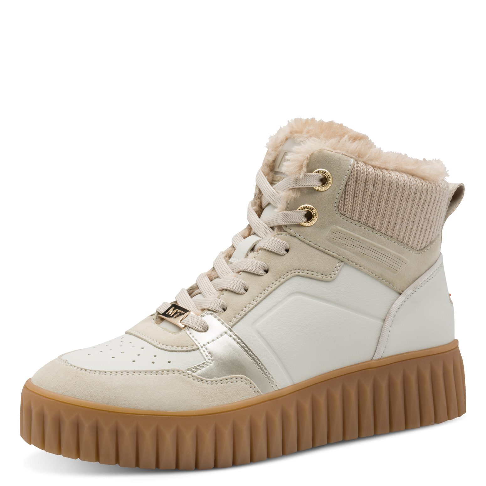 MARCO TOZZI Winterboots Plateau, Schnürboots, Schnürstiefelette, mit Kontrastbesätzen