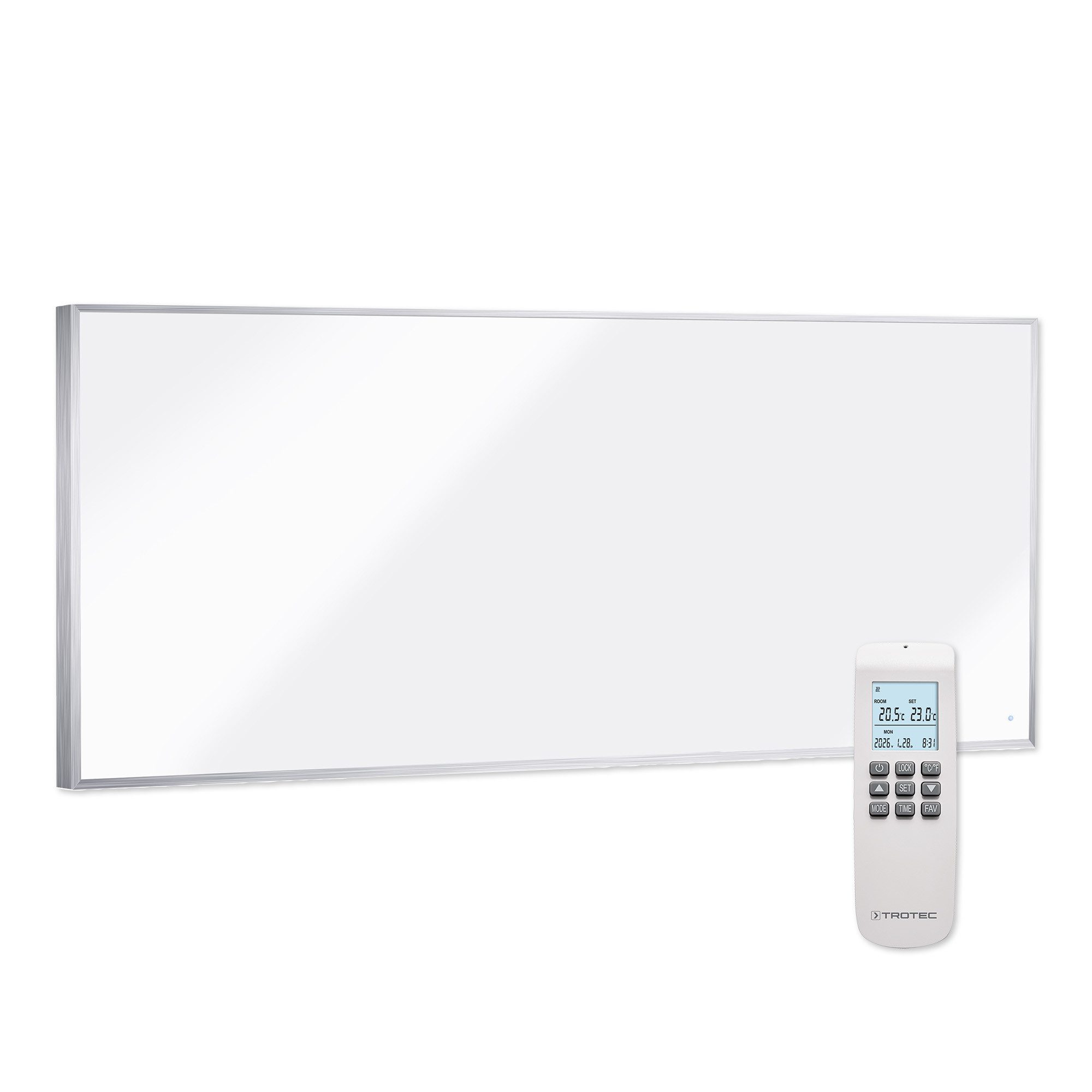 TROTEC Infrarotheizung TROTEC Infrarot-Heizplatte / Infrarotheizung TIH 700 ST mit Thermostat, Effizientes Heizverfahren mit IR-C-Strahlung, Thermostat