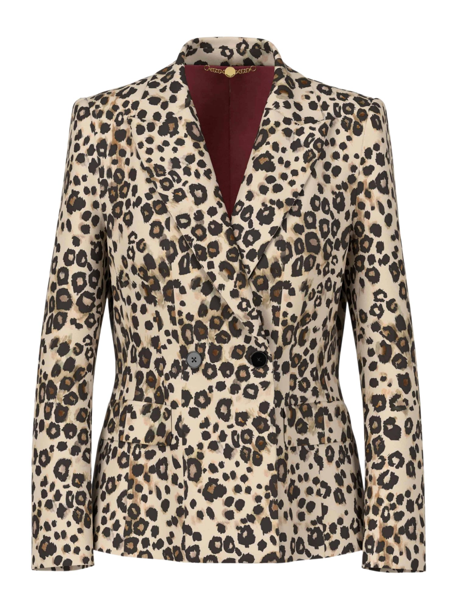 Marc Cain Jackenblazer ZC.1 - C - Feminine Rigour bunt,Business,Polyamid,Animalprint,Reverskragen,Lang,Tailliert