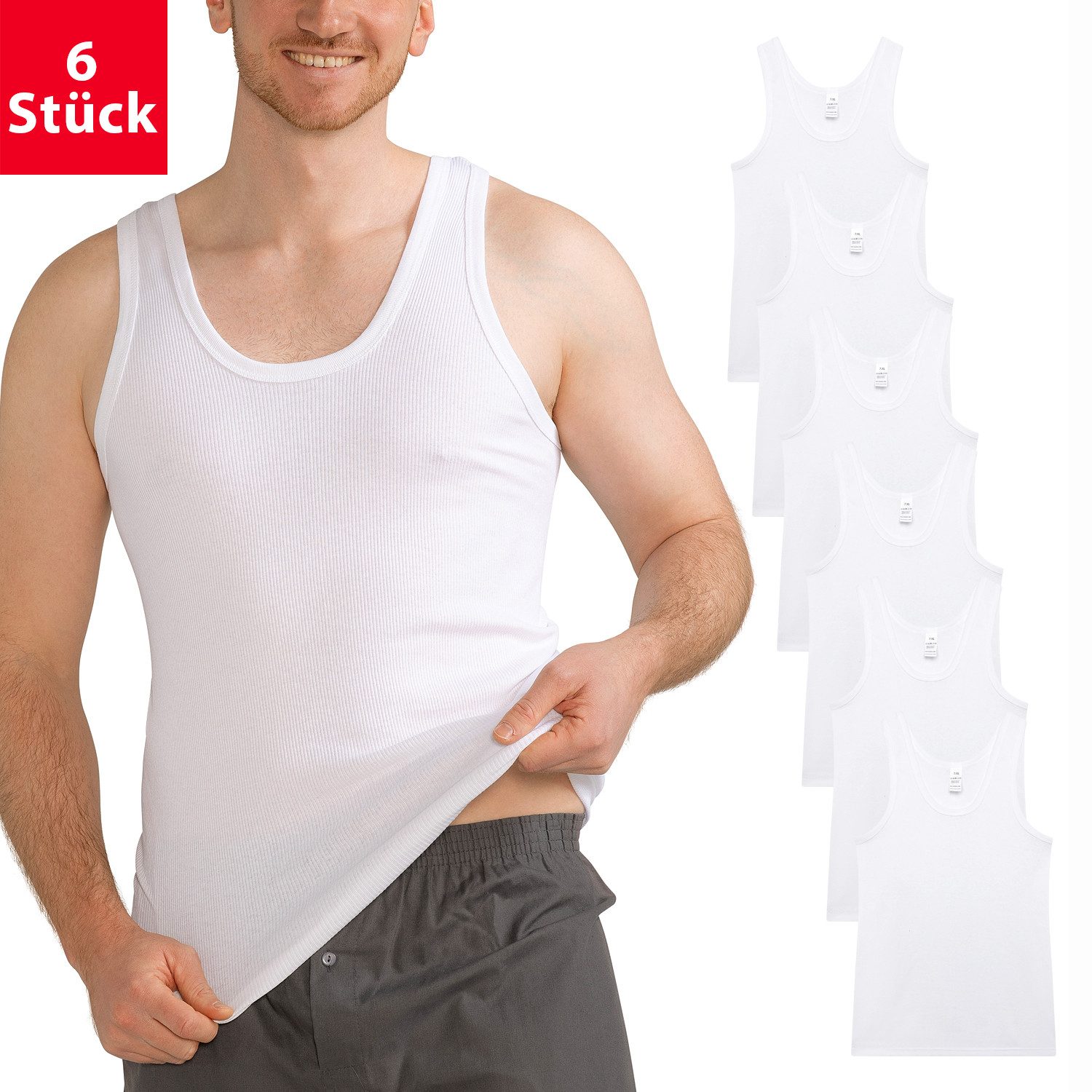 MT Achselhemd Herren Baumwoll Unterhemd Classic (6er Pack) Feinripp oder Do günstig online kaufen