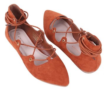 Sarcia.eu Orangefarbene Ballerinas mit Schnürung 38 EU / 5 UK Ballerina