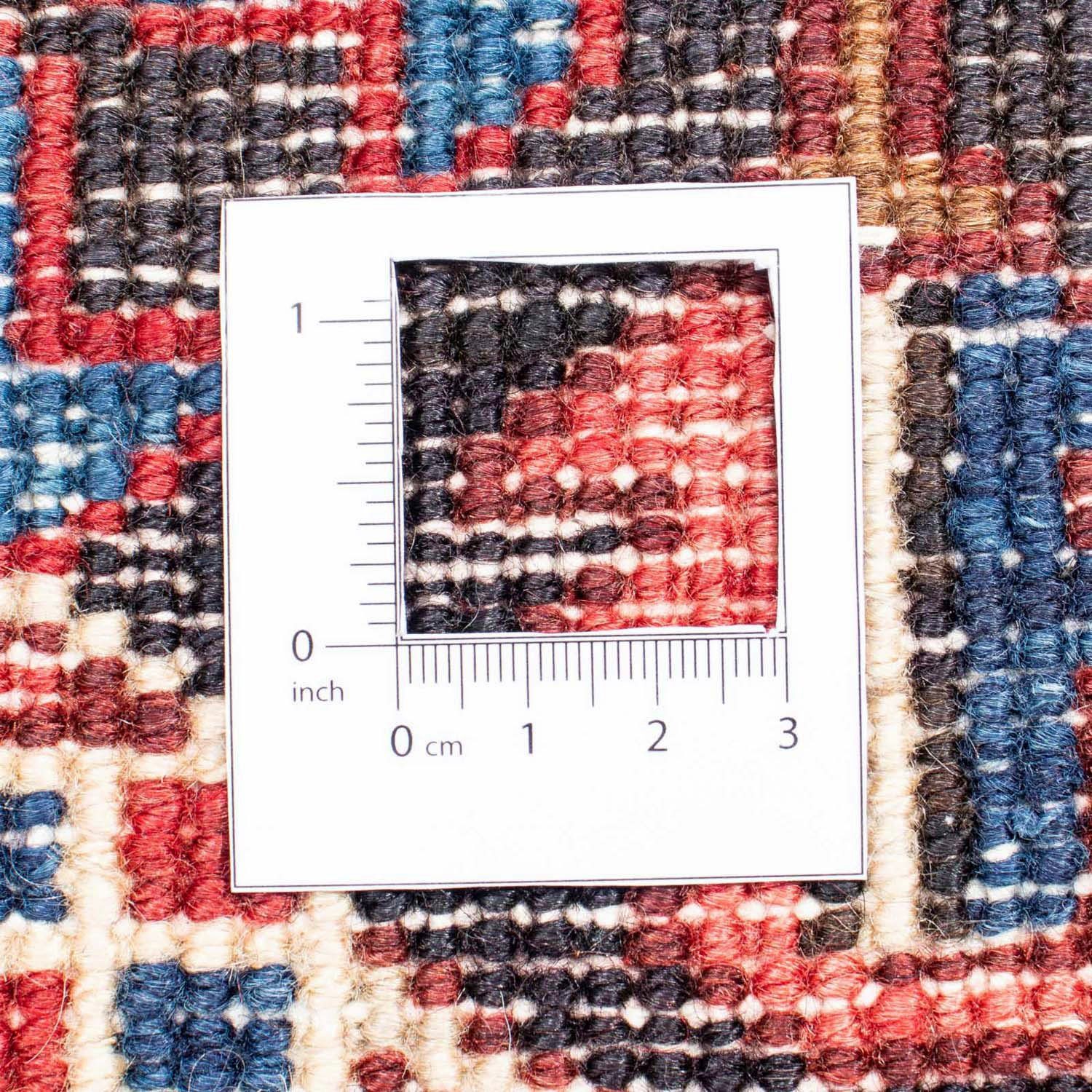 morgenland, Geometrisch 295 mit Hochflor-Läufer Unikat 80 Höhe: 15 rechteckig, mm, Multicolore Zertifikat Moud x cm,
