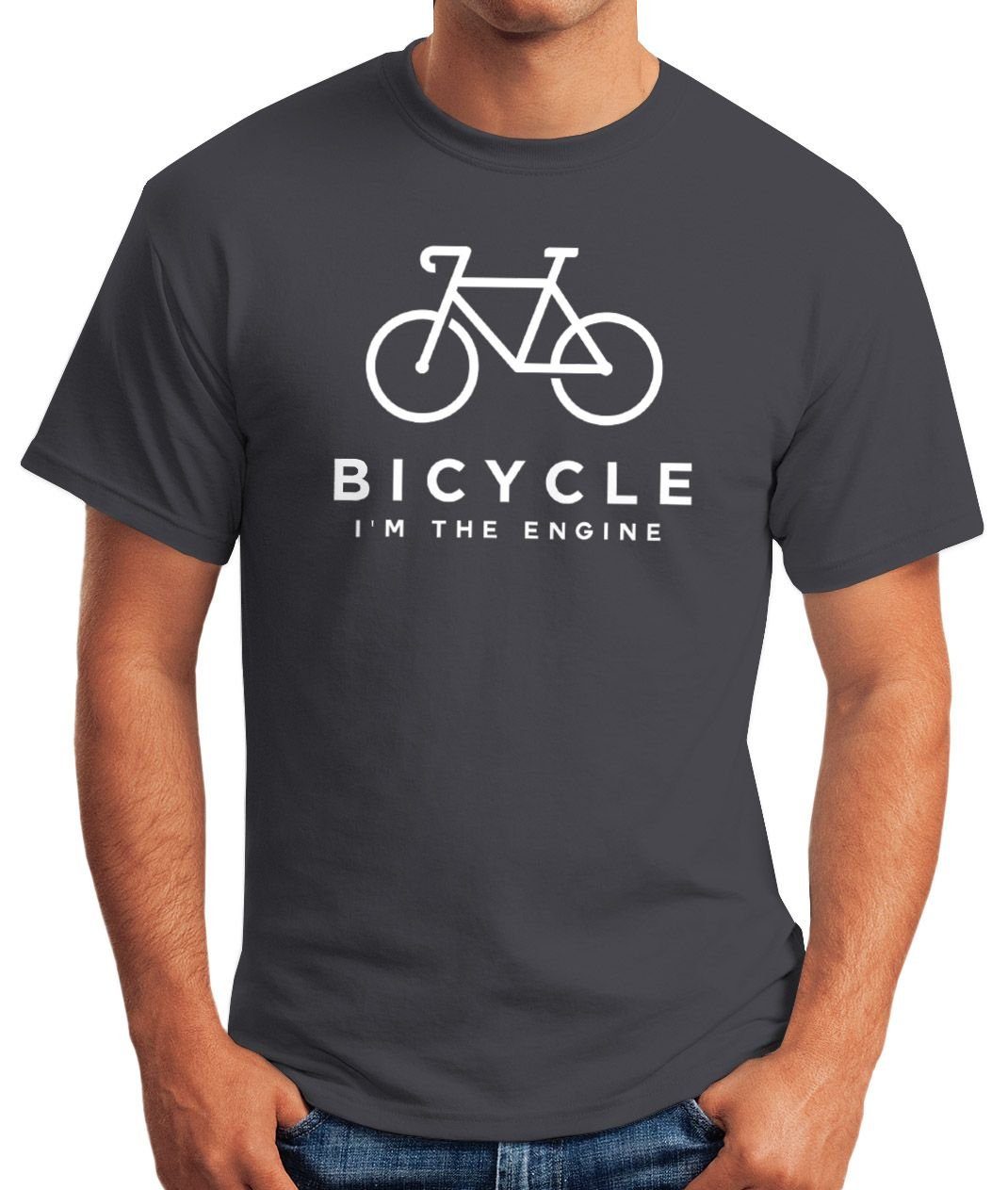 MoonWorks Print-Shirt Herren T-Shirt Fahrrad Sprüche günstig online kaufen