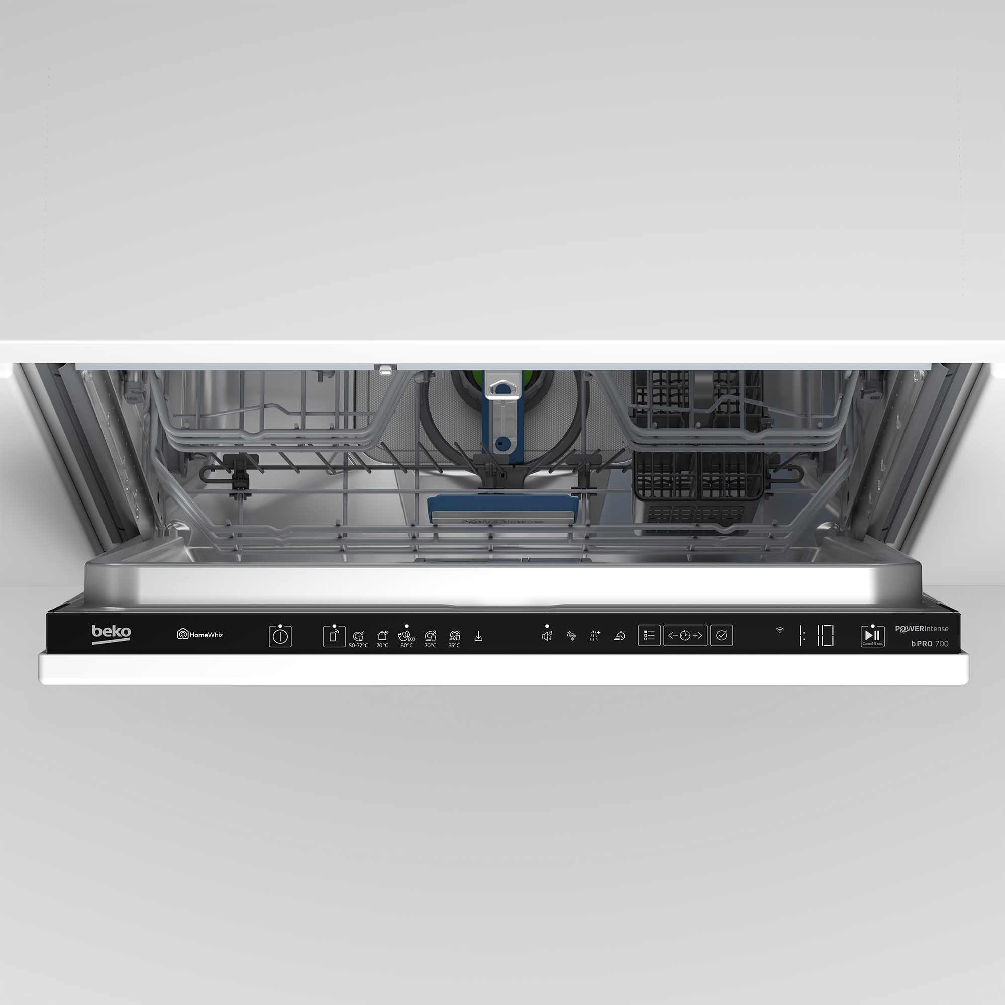BEKO vollintegrierbarer Geschirrspüler BDIN36561P, 8,9 l, 15 Maßgedecke, Doppelt gut organisiert – inklusive Besteckschublade und Besteckkorb