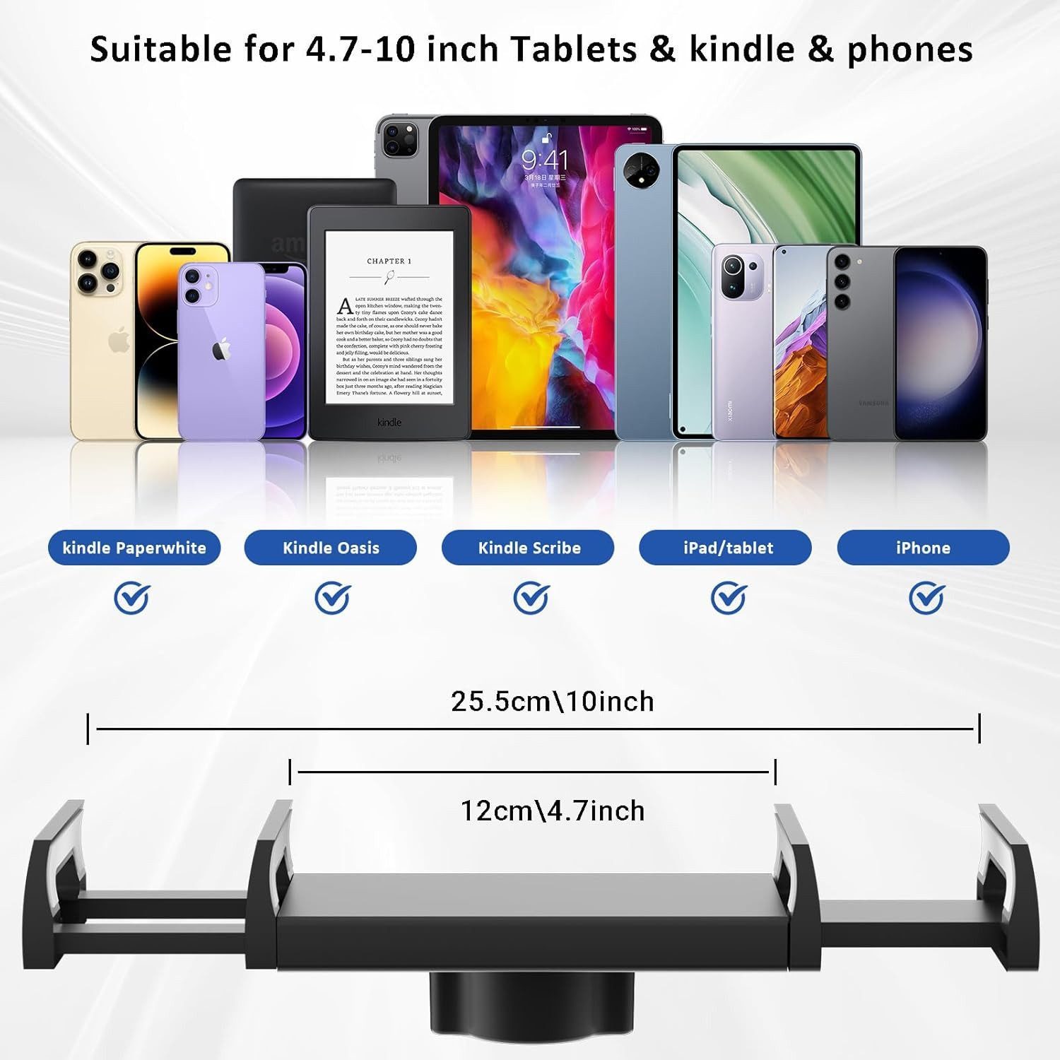 Luckice Handy-Halterung Flexibler Gelenkarm-Handyhalter für Schreibtisch & Bet -360° drehbar, (bis 10,5 Zoll, verstellbar & stabil - Universell kompatibel mit Smartphones & Tablets (iPhone, Samsung iPad etc) - Robuste Metallhalterung für Homeoffice/Büro",Mit einem Bluetooth-Controller ausgestattet, können Geräte über Bluetooth verbunden werden, um leicht Fotos zu machen., Handyhalte,Smartphone-Halter,Handyhalterung,Smartphone-Ständer, Bett-Handyhalter,Nachttisch-Halterung,Schwanenhals-Halter fürs Bett)