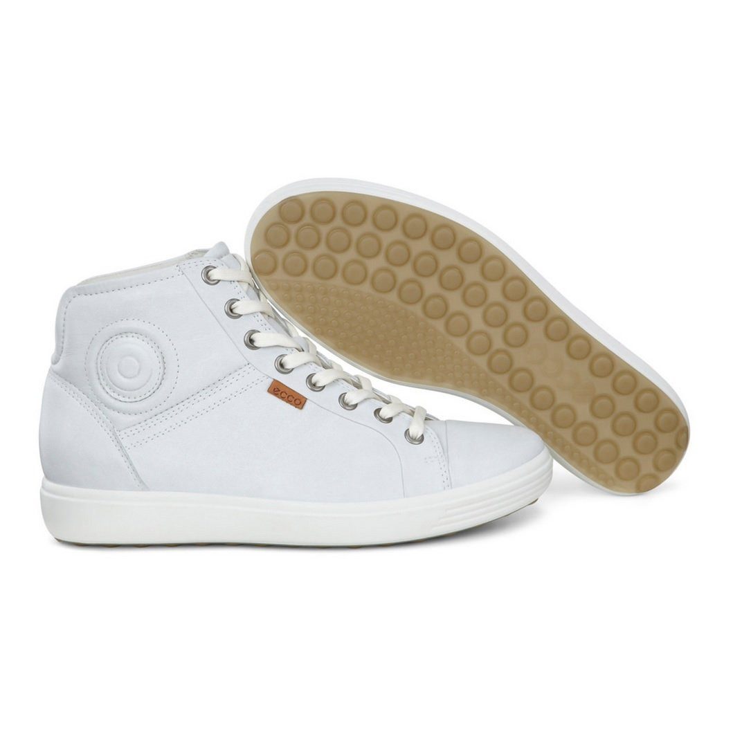 Ecco Soft 7 High (leichte und flexible Sohle) weiss Damen Sneaker günstig online kaufen