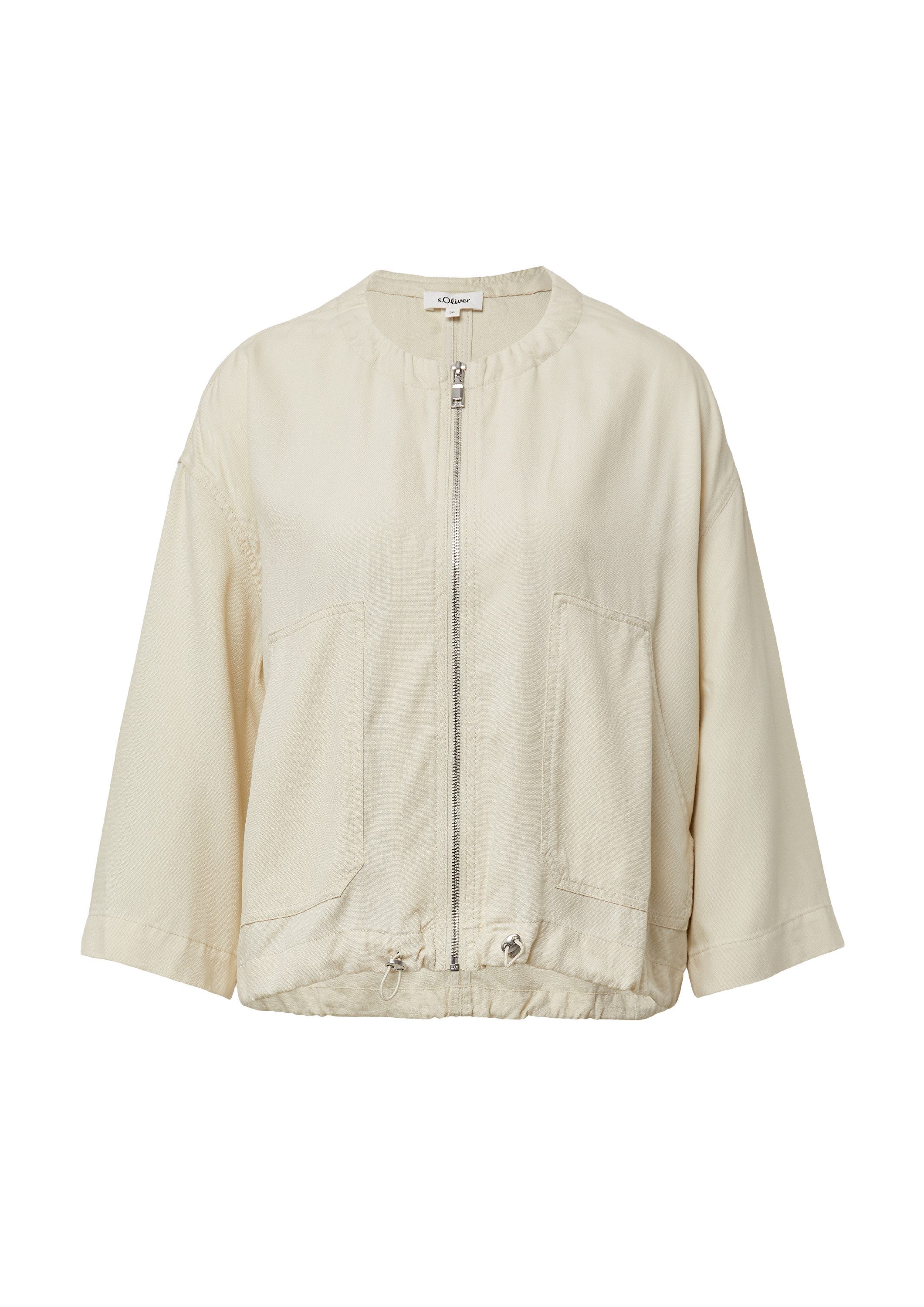 s.Oliver Funktionsjacke Indoor-Jacke Blouson im Relaxed Fit mit 3/4-Ärmeln