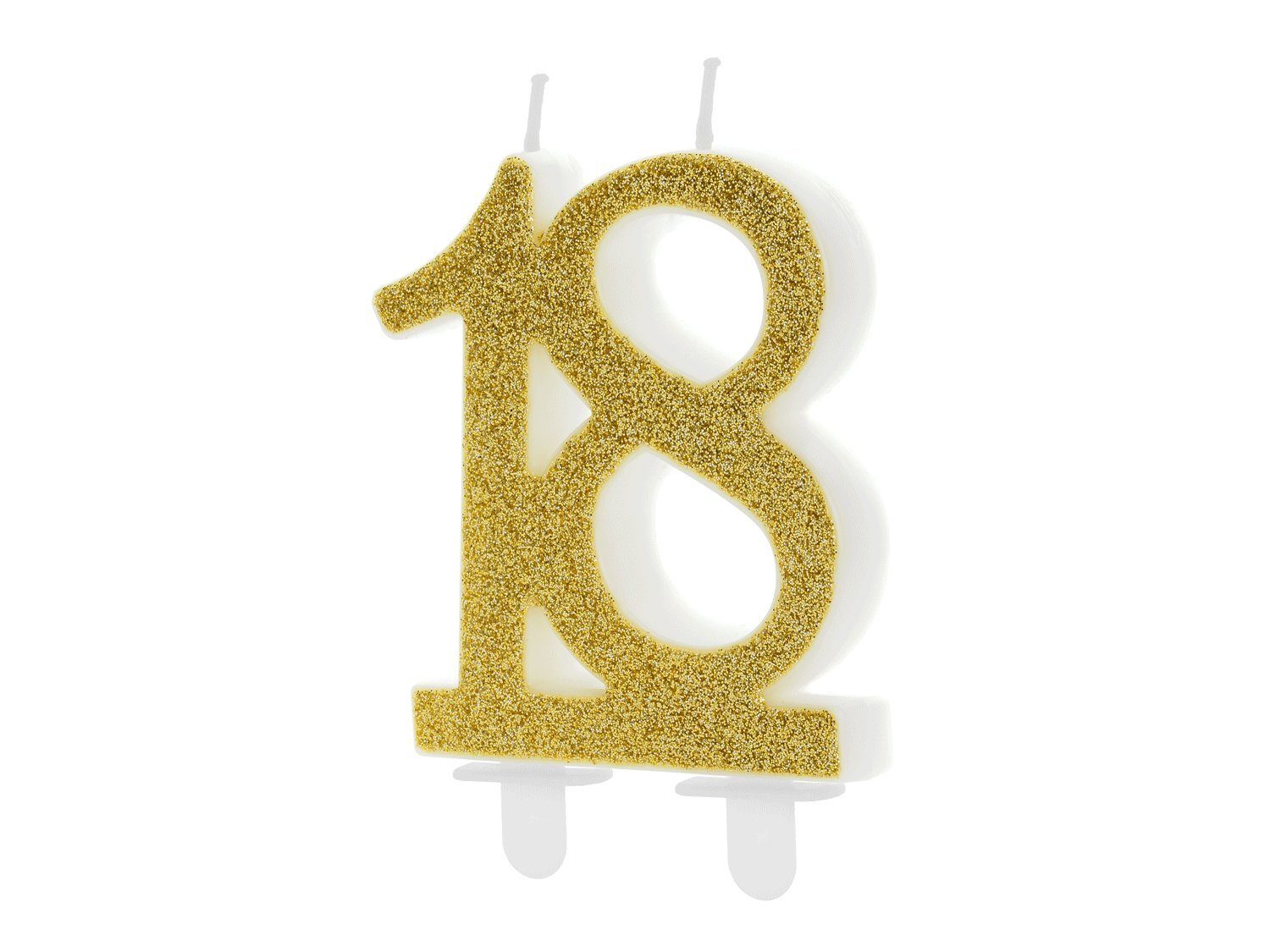 partydeco Geburtstagskerze, Geburtstagskerzen 18 Jahre 7.5cm, gold / glitze günstig online kaufen
