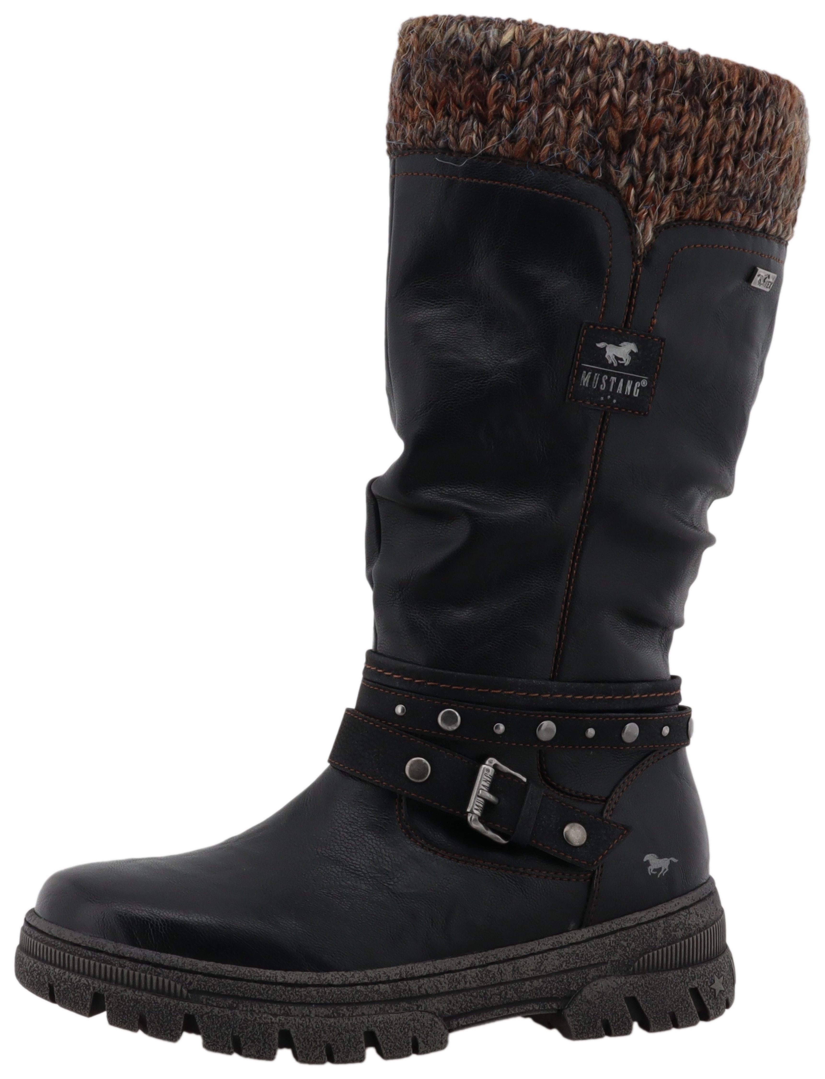 Mustang Shoes Tabitha Winterstiefel Чоботи mit Zierriemchen und Blockabsatz