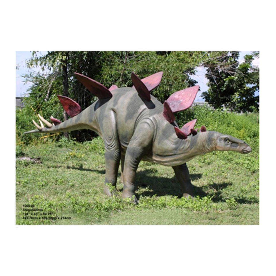 JVmoebel Skulptur Stegosaurus Dinosaurier Dino 5m Skulptur Dekorative Figur Ausstellung Statuen