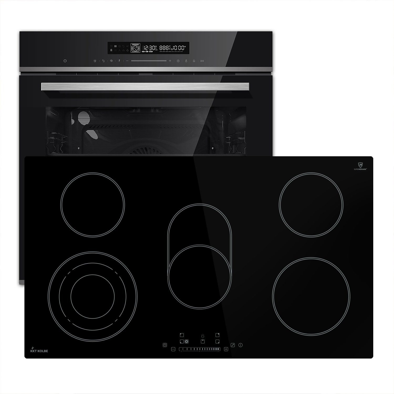 Backofen-Set KKT KOLBE Backofen und Kochfeld SET8017_9005RL