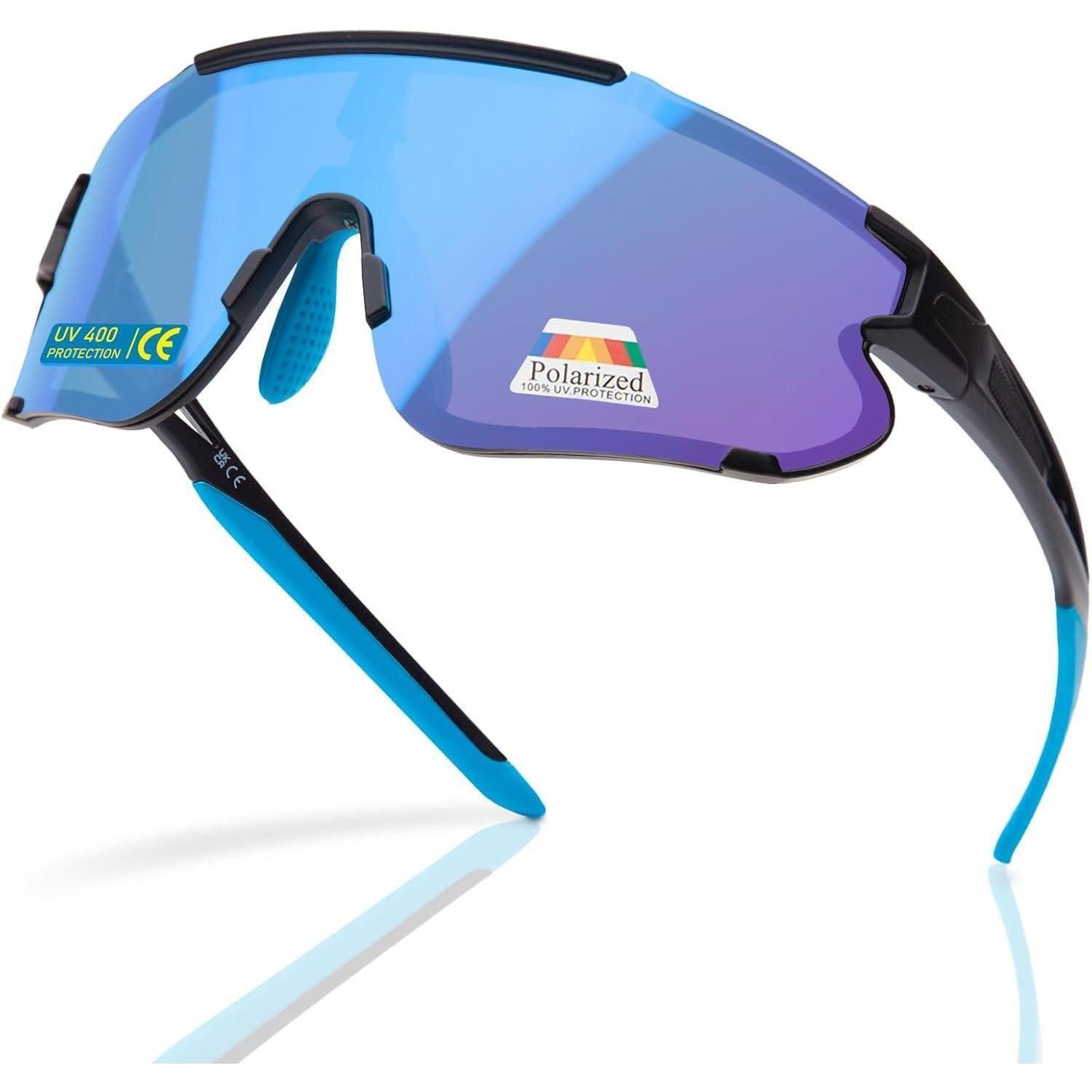 LuxusKollektion Sonnenbrille Sportbrille Polarisierte UV400 TRMaterial Schwarz Blau Blau