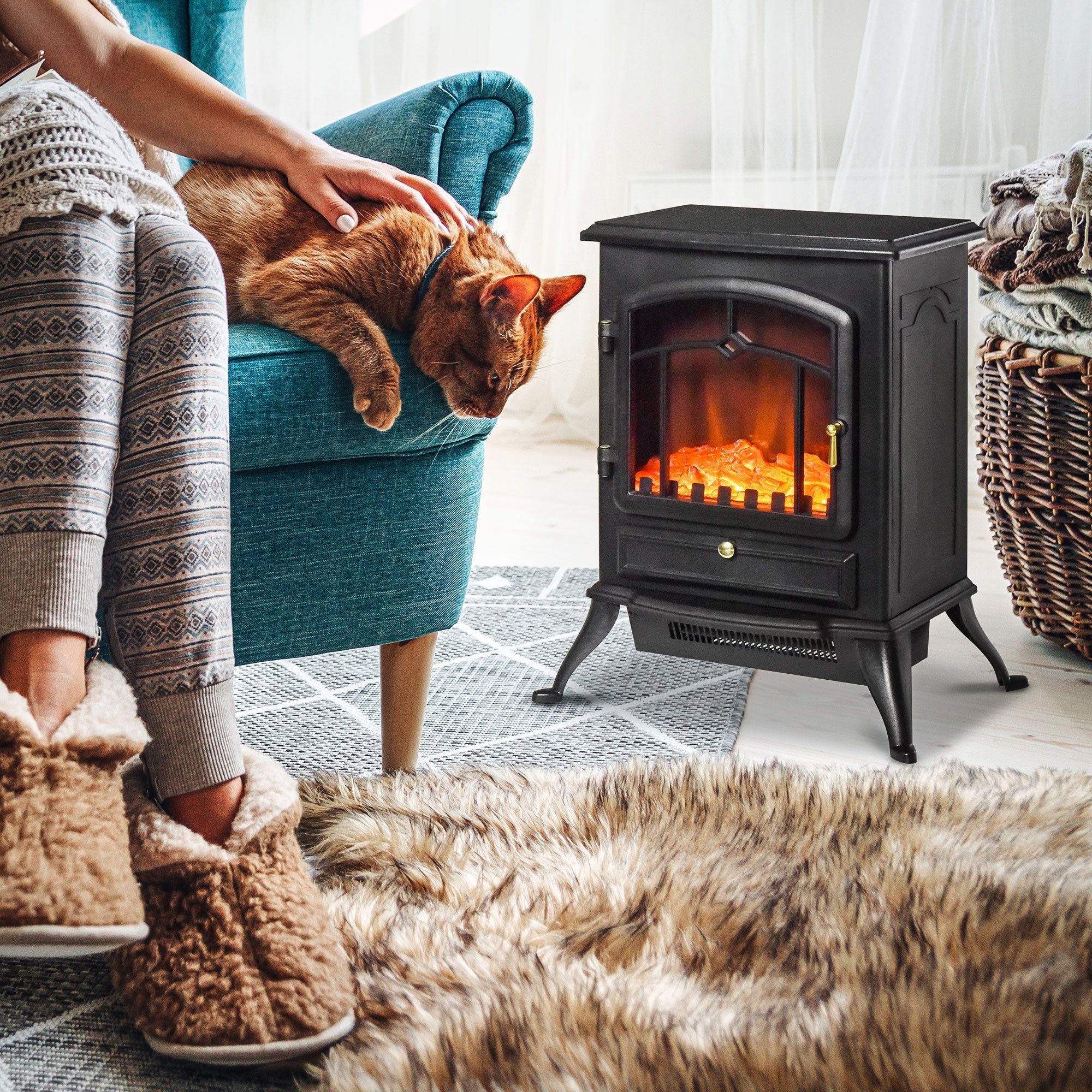 HOMCOM Elektrokamin Elektrische Kamin, Kamin mit günstig online kaufen