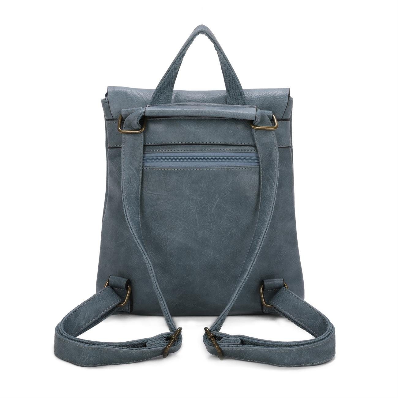 ITALYSHOP24 Rucksack Damen Schultertasche Backpack Umhängetasche CrossBody günstig online kaufen