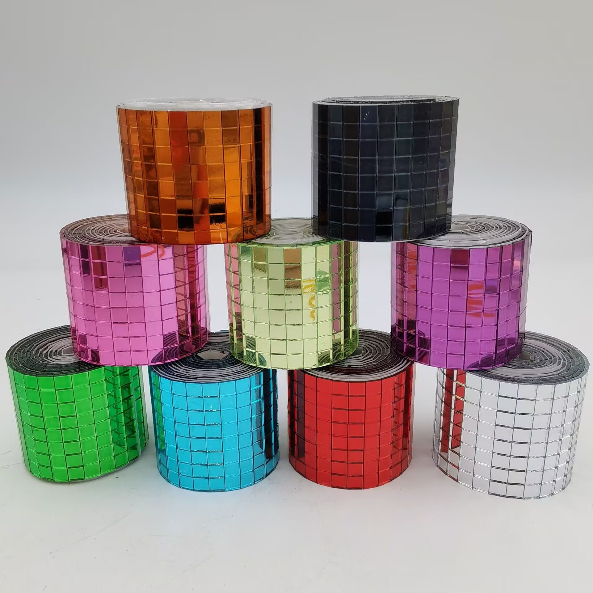 Armena Зеркальная плитка Mosaikfliesen selbstklebend Glasspiegel Basteln DIY 9 Rollen 5x5mm