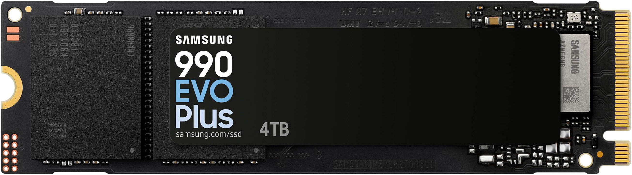 Samsung NVMe2.0 SSD 990 EvoPlus interne SSD (4 TB) 7250 MB/S Lesegeschwindigkeit, 6300 MB/S Schreibgeschwindigkeit