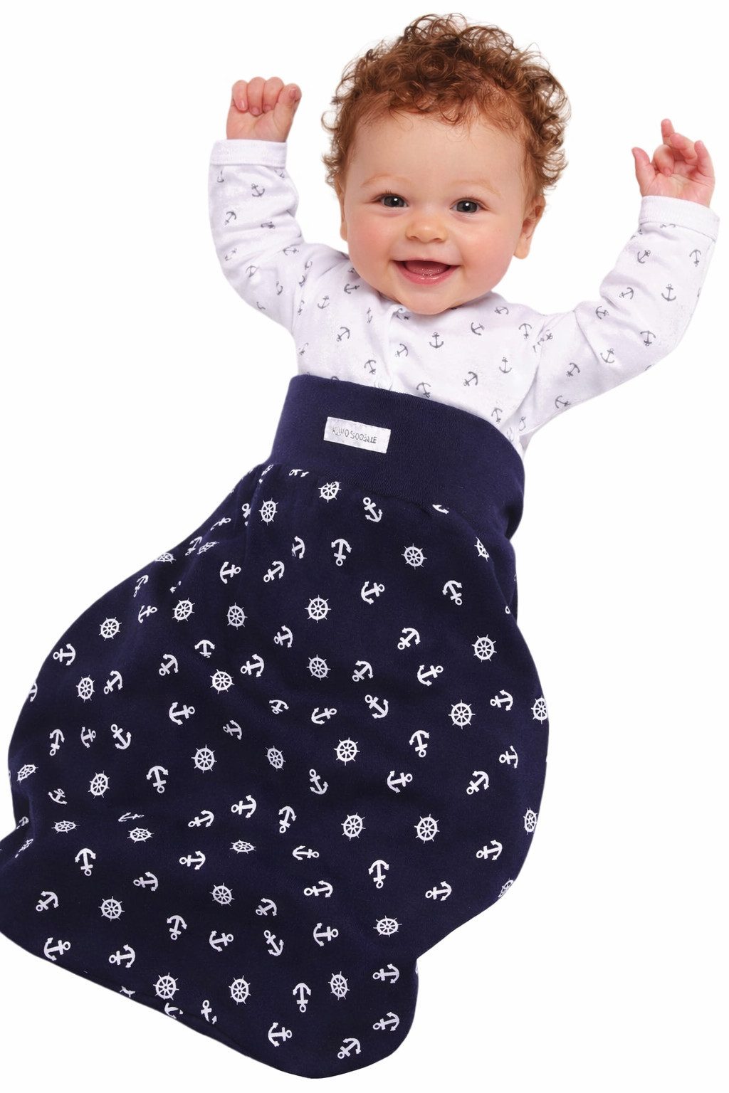 La Bortini Pucksack Fußsack Sommer Frühjahr Stramplersack mit Anker für Babys Kinder