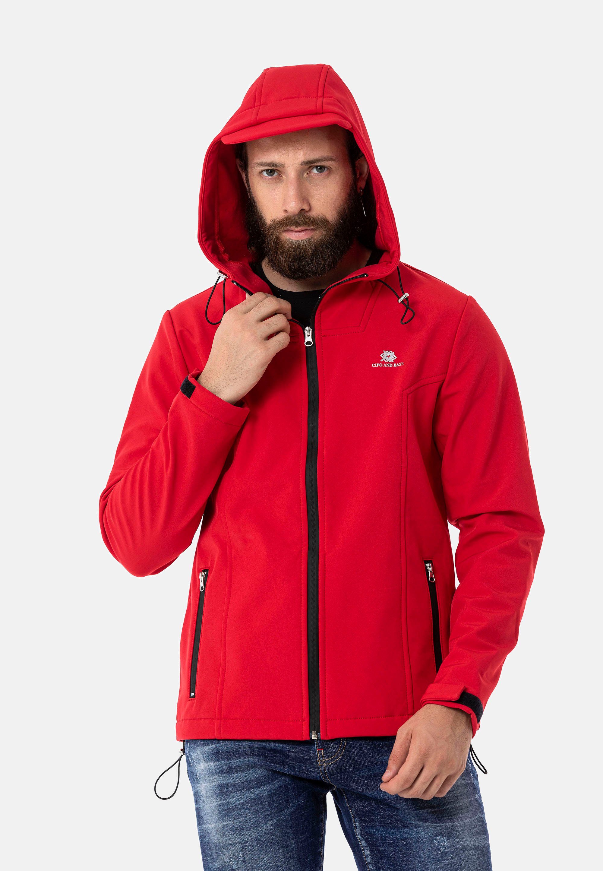 rot Cipo sportlichem Outdoorjacke Baxx & Look in