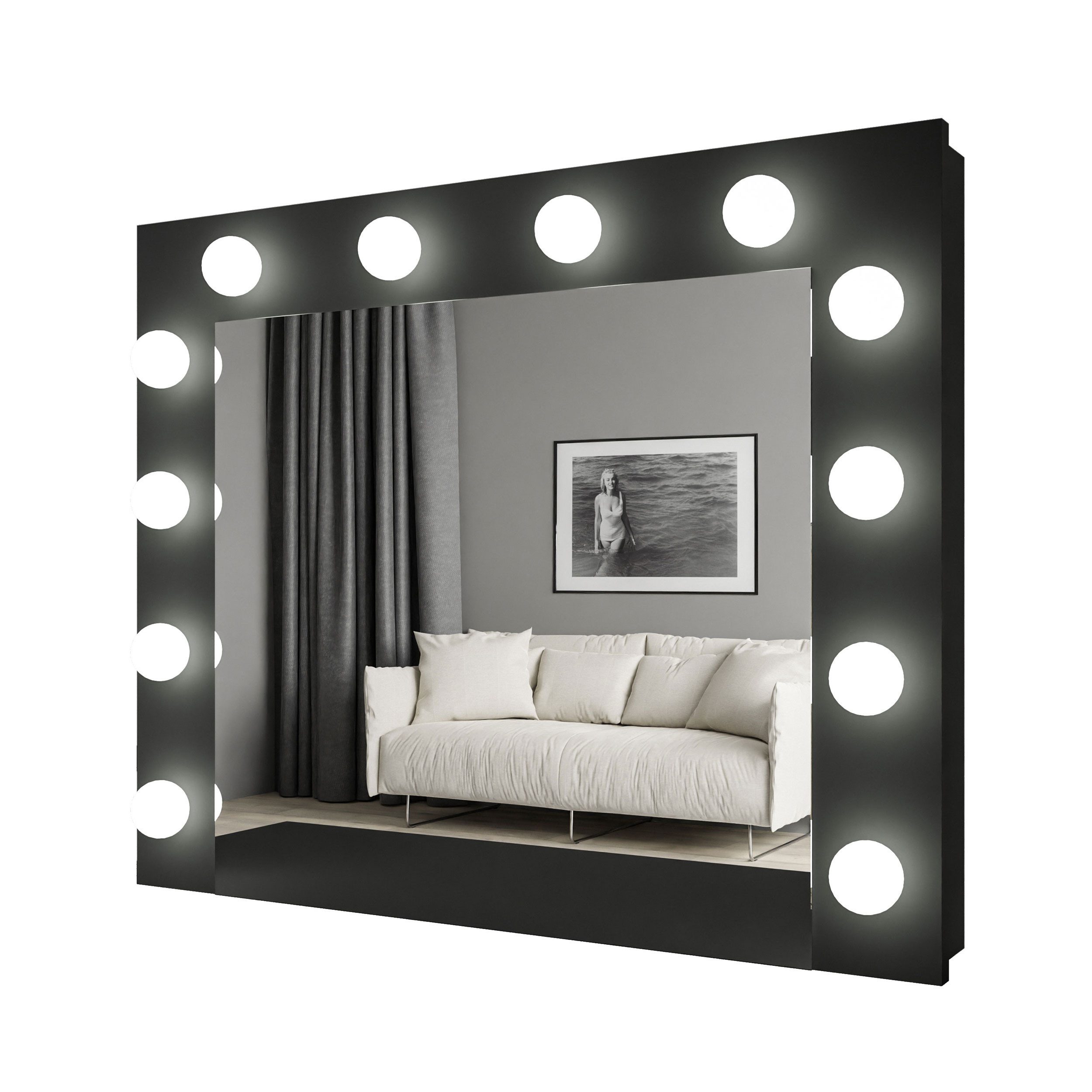 Lookway Schminkspiegel ESCADO in Weiß / Weiß Matt und in Schwarz/Schwarz Ma günstig online kaufen