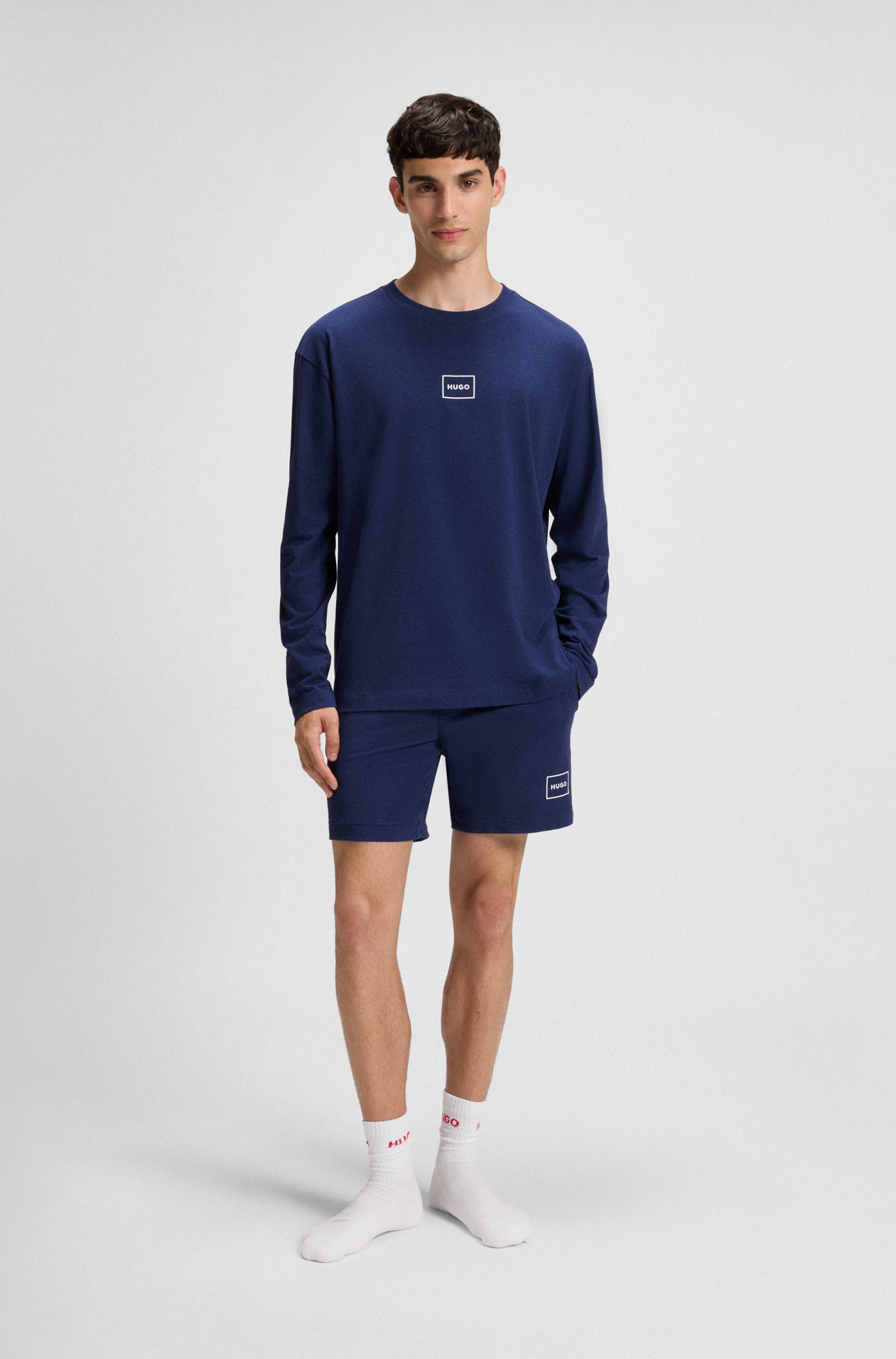 HUGO Langarmshirt T-Shirt Laze Longsleeve mit Rundhalsausschnitt – Bild 3 von 5