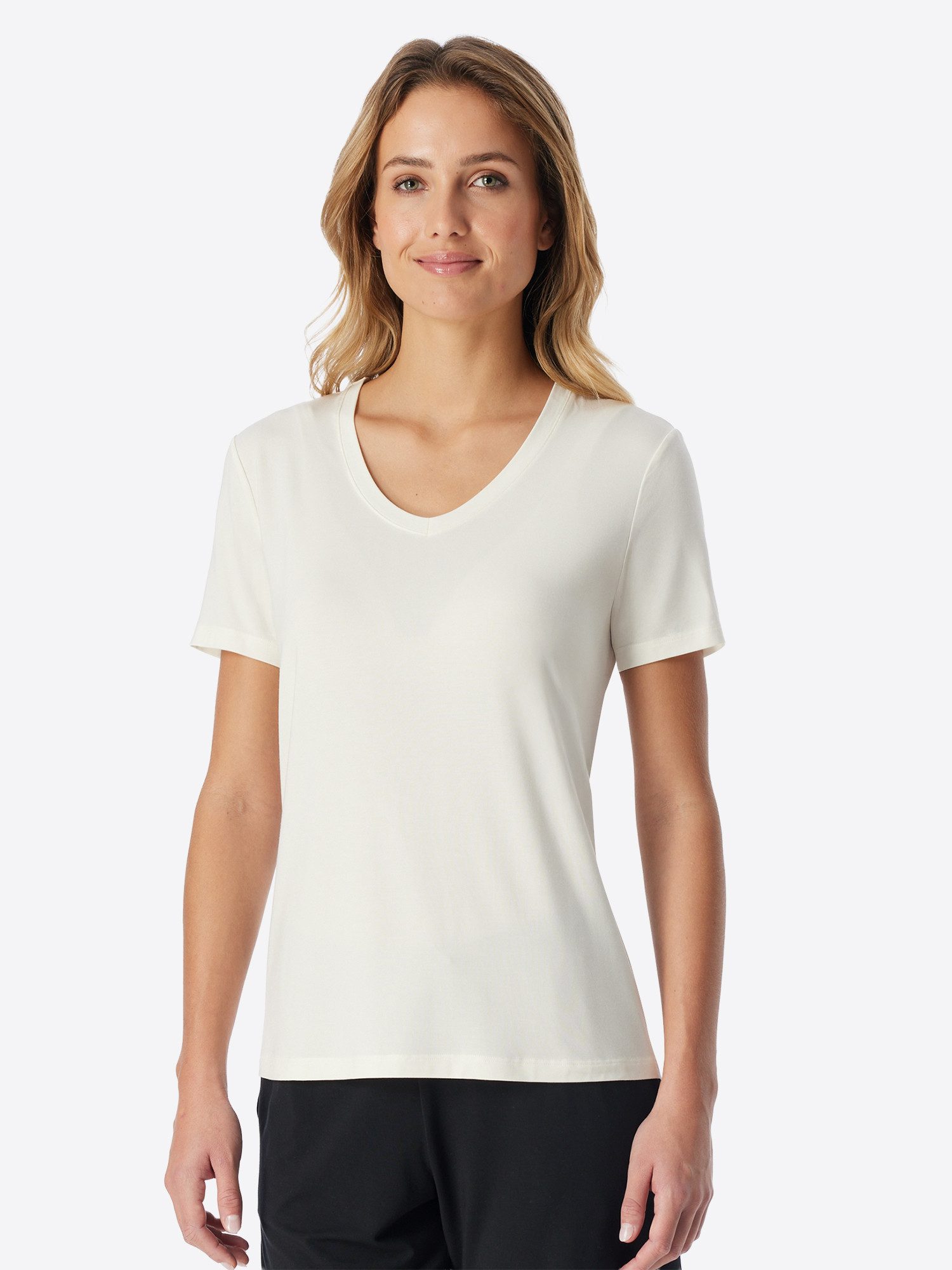 Schiesser Pyjamaoberteil Mix Relax Schlafshirt, Pyjama Shirt, Nachtshirt
