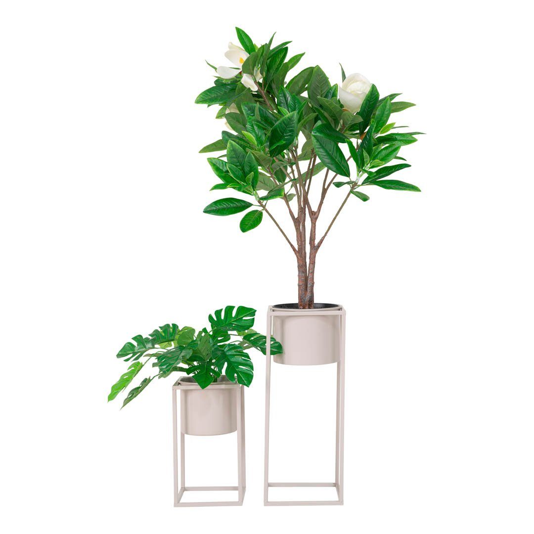 House Nordic Allzweckkorb Marla 2 Stk. Blumenständer graubeige. (2 St)
