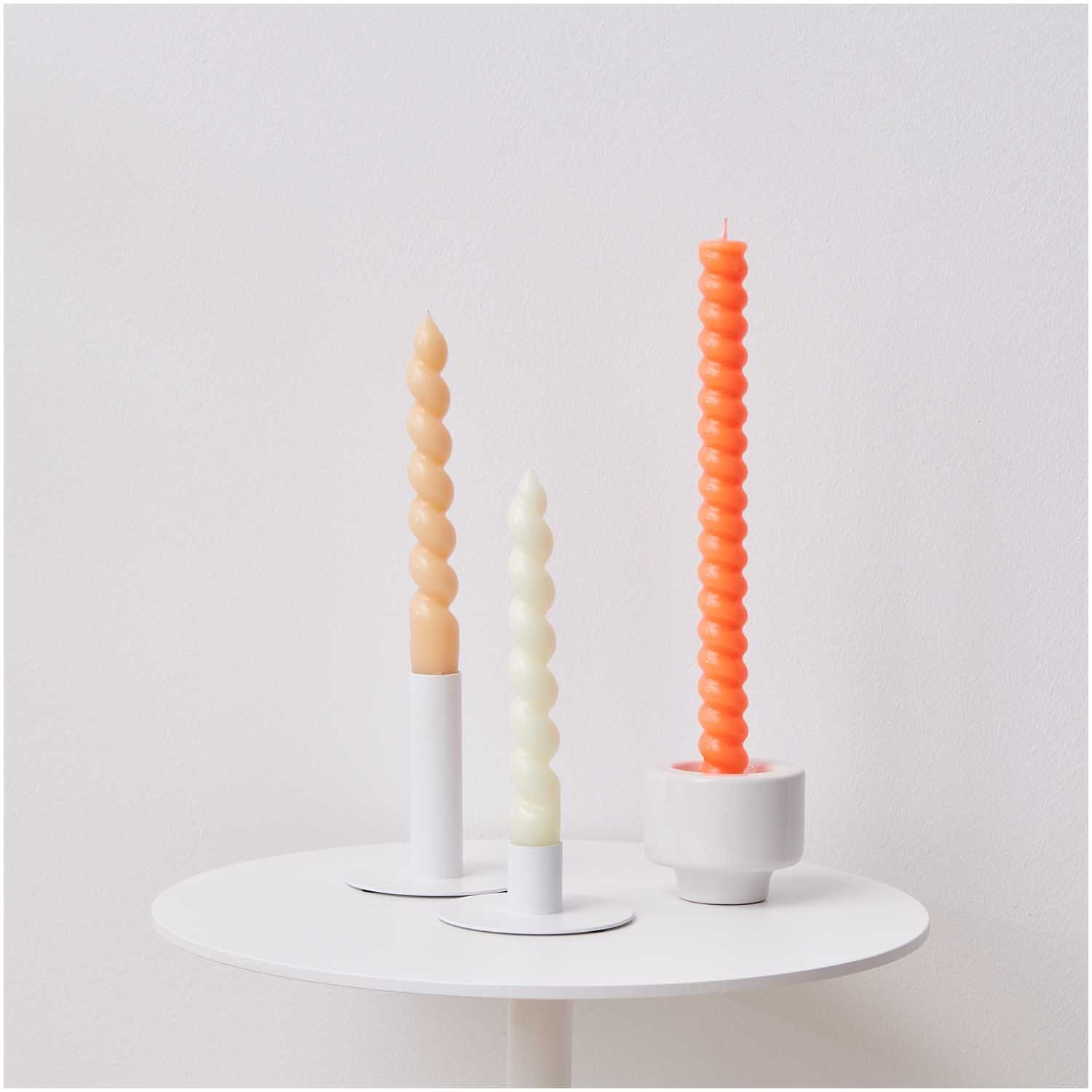 Rico Kerzenständer Kerzenhalter weiß, Keramik-Kerzenhalter multifunktional Design