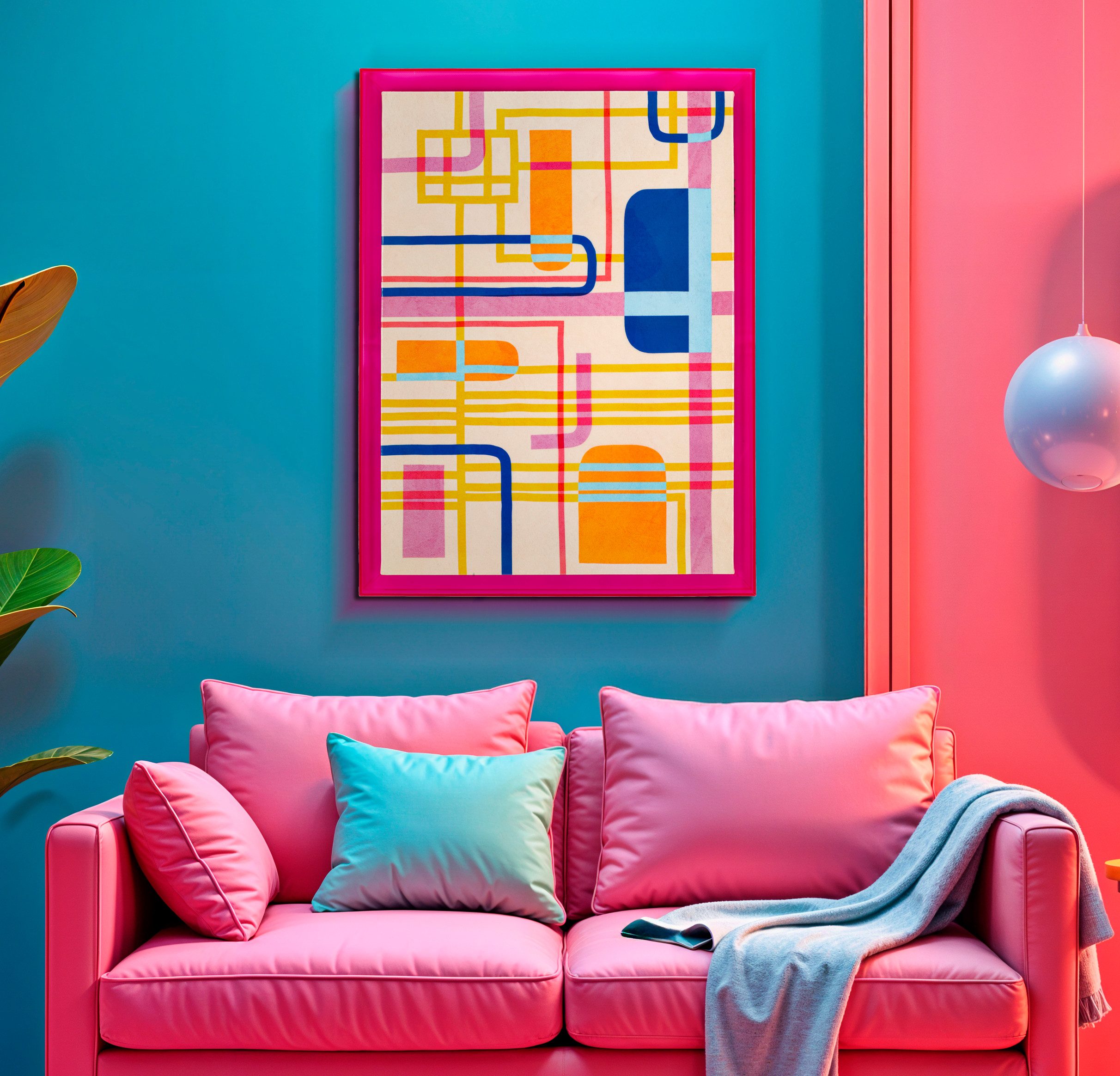 MF Wandbild Wandbild ColorLine 60x80 Modernes Acrylbild mit Rahmen, (1 St)