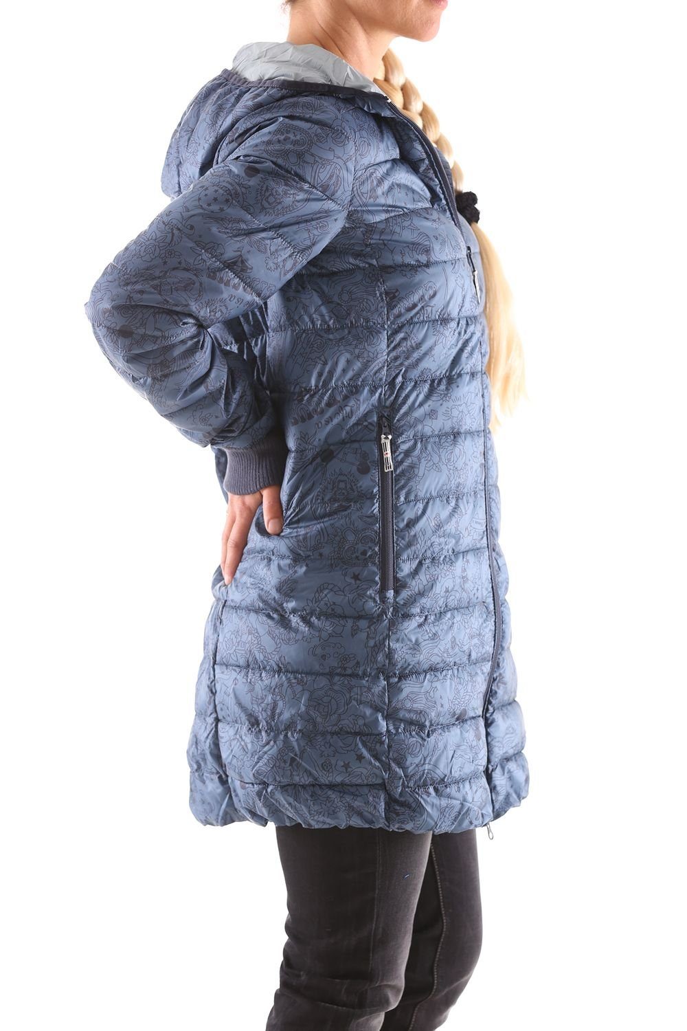 Blutsgeschwister Softshelljacke Blutsgeschwister Leichte Laune Long Jacket Damen Daunen Jacke Mantel