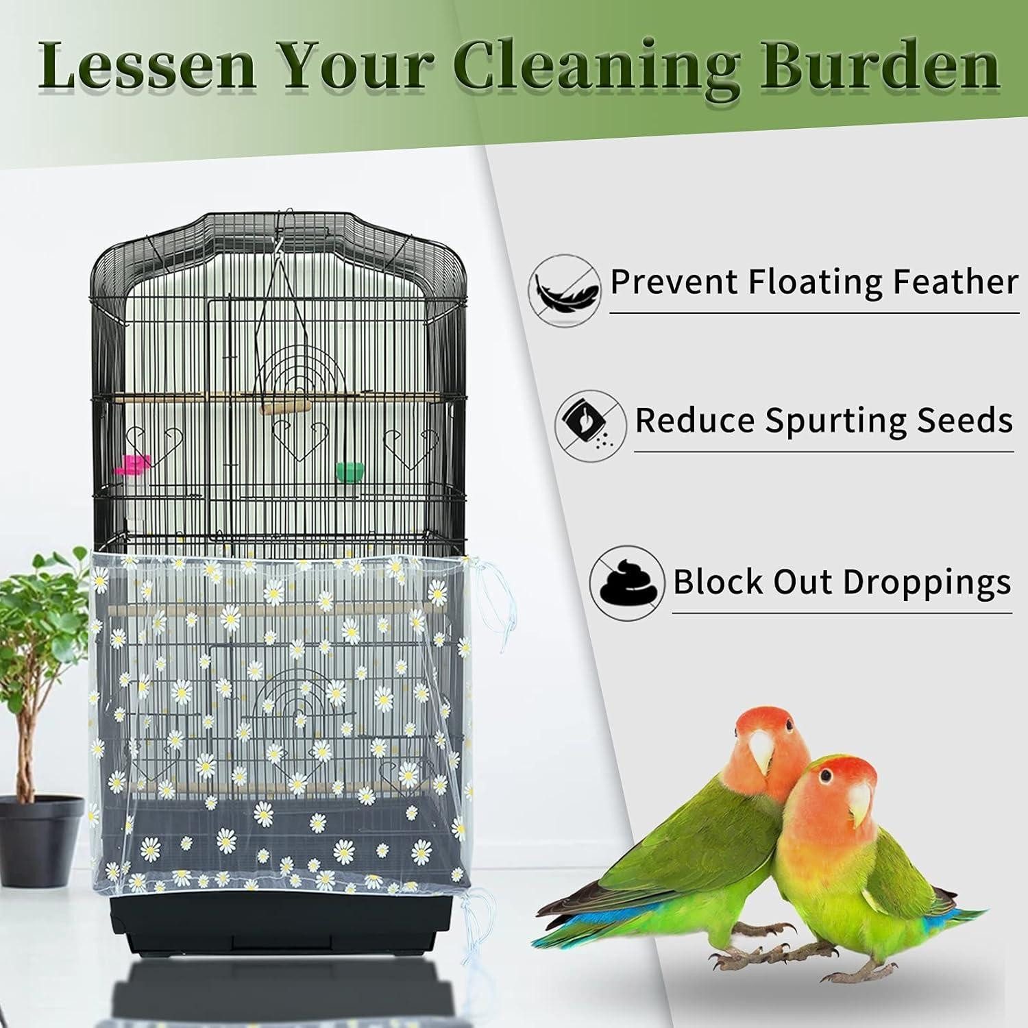 LuxusKollektion Vogelkäfig Vogelkäfig Abdeckung Gänseblümchen Design 200 x günstig online kaufen