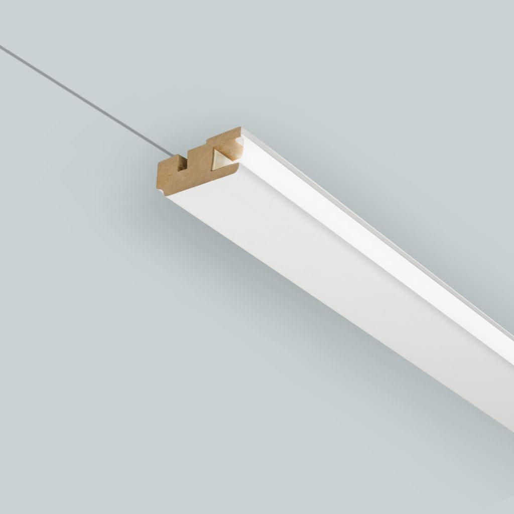 Südbrock Sockelleiste LED Deckenleiste 22 x 45 inkl Diffuser RAL 9016 Indirekte Beleuchtung, L: 250 cm, H: 4.5 cm, 1-St., Inkl. Diffusor ohne LED-Leuchtmittel oder LED-Band