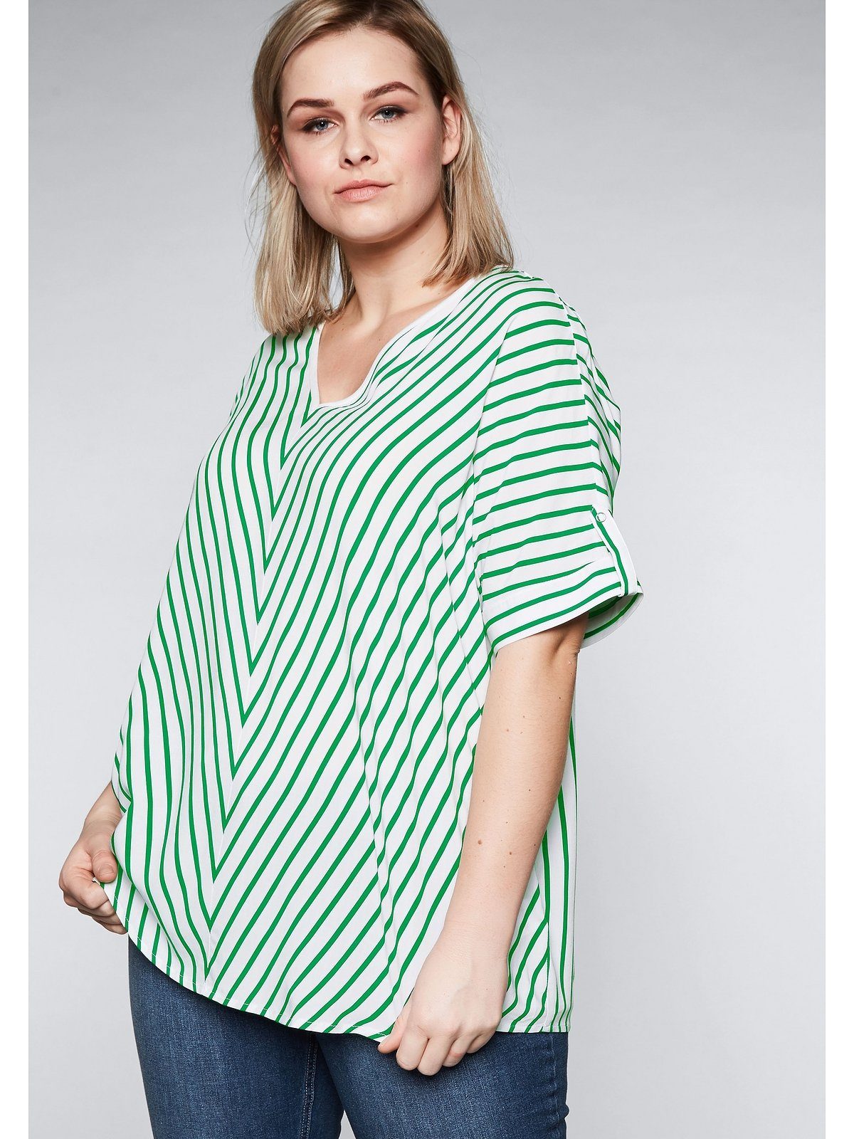Sheego Tunika Große Größen in Oversize-Form mit Streifen