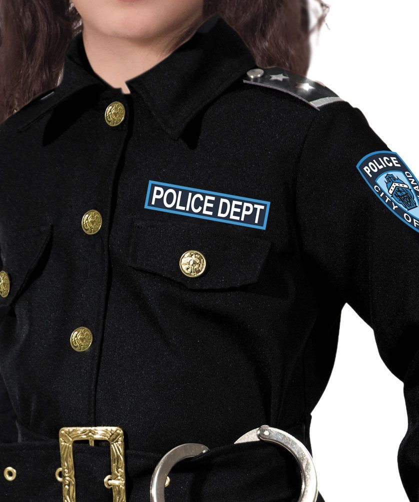Mädchen Polizistin Kostüm – Komplett-Set Mit Kleid, Mütze, Handschellen & Walkie-Talkie, Für Karneval & Fasching