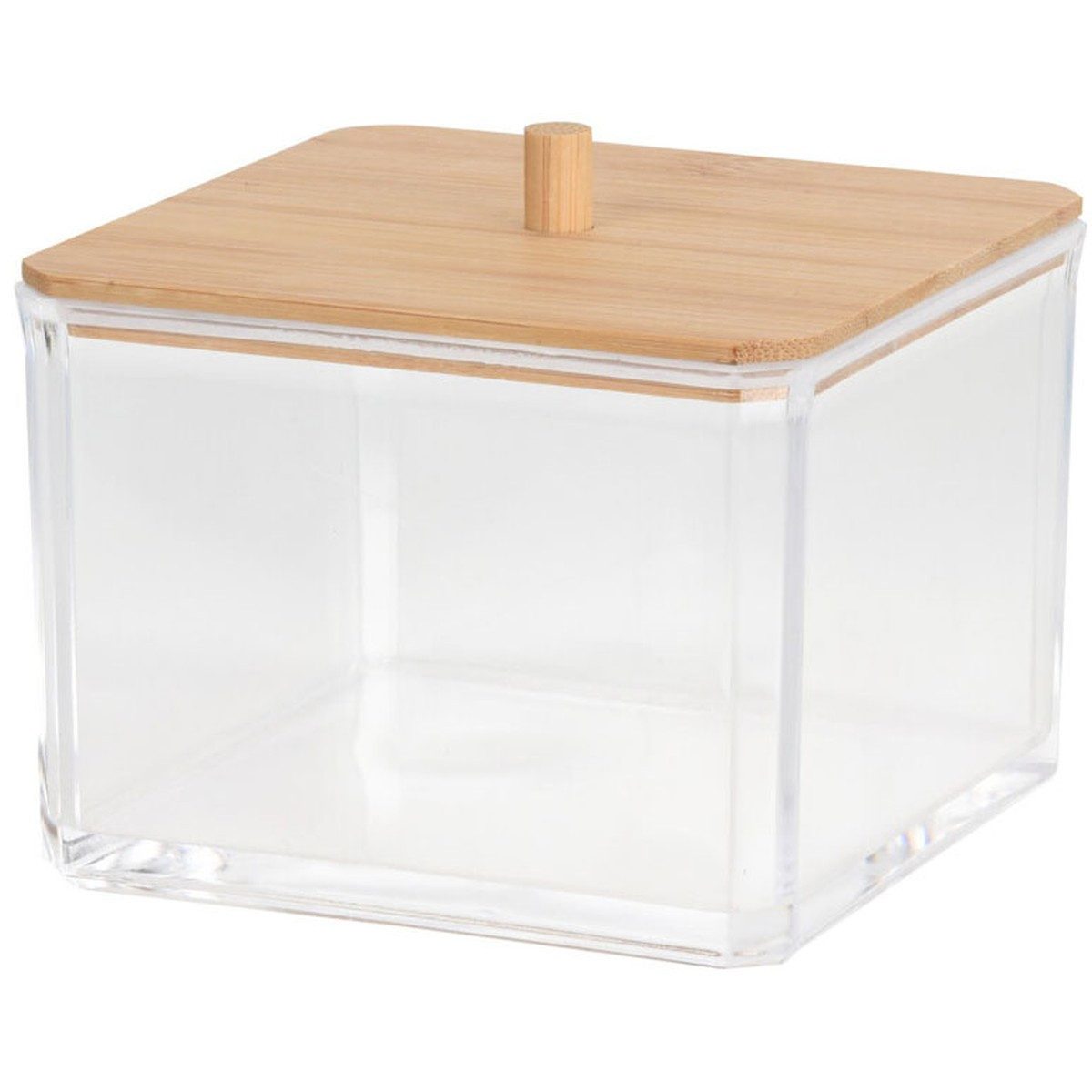 Aufbewahrungsbox Kosmetikorganizer für Badezimmer, mit Bambusdeckel