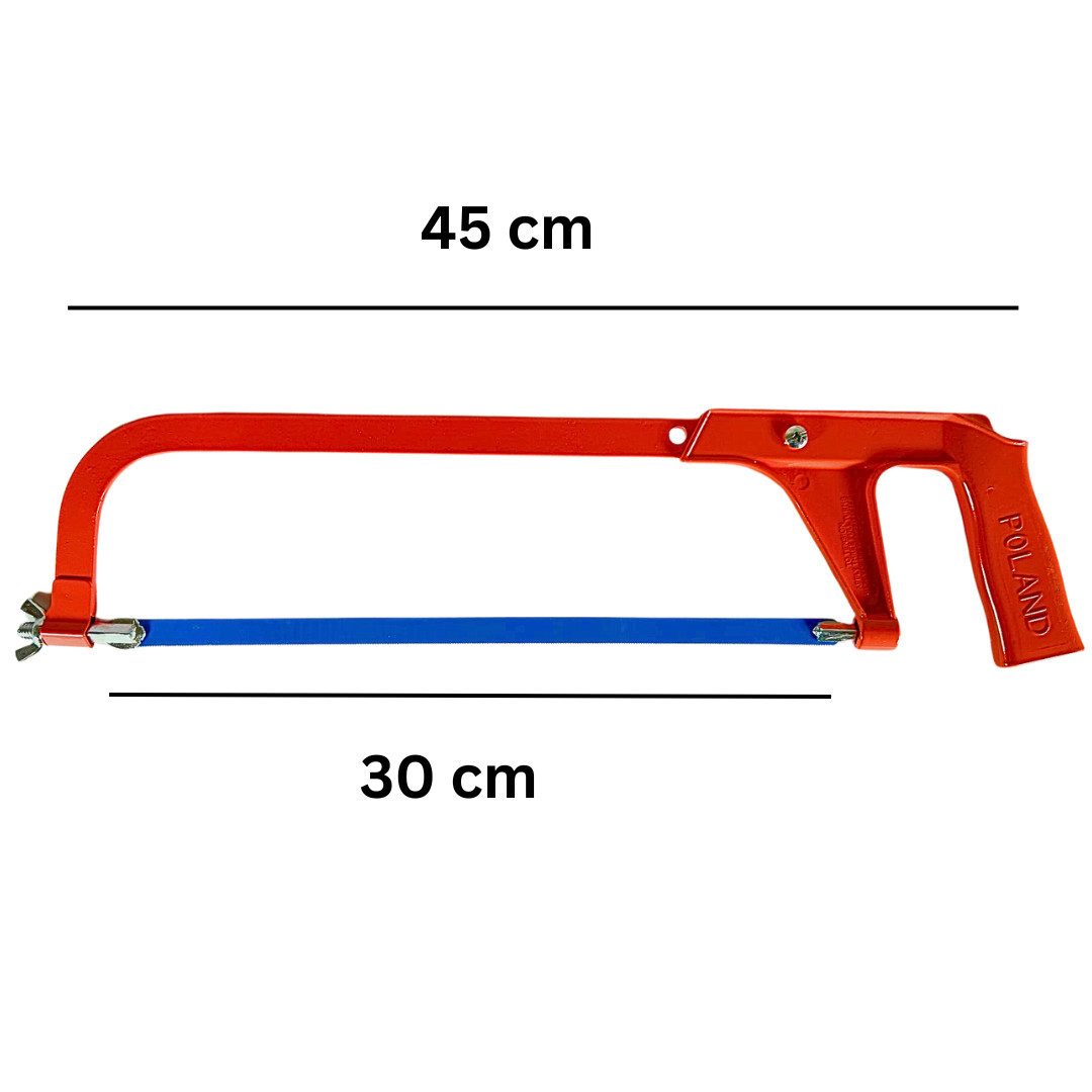 RACEL Bügelsäge Metallsäge 30cm Bügelsäge Handsäge Eisensäge Gartensäge TÜV GS geprüft (1-St), Gehärteter Stahl